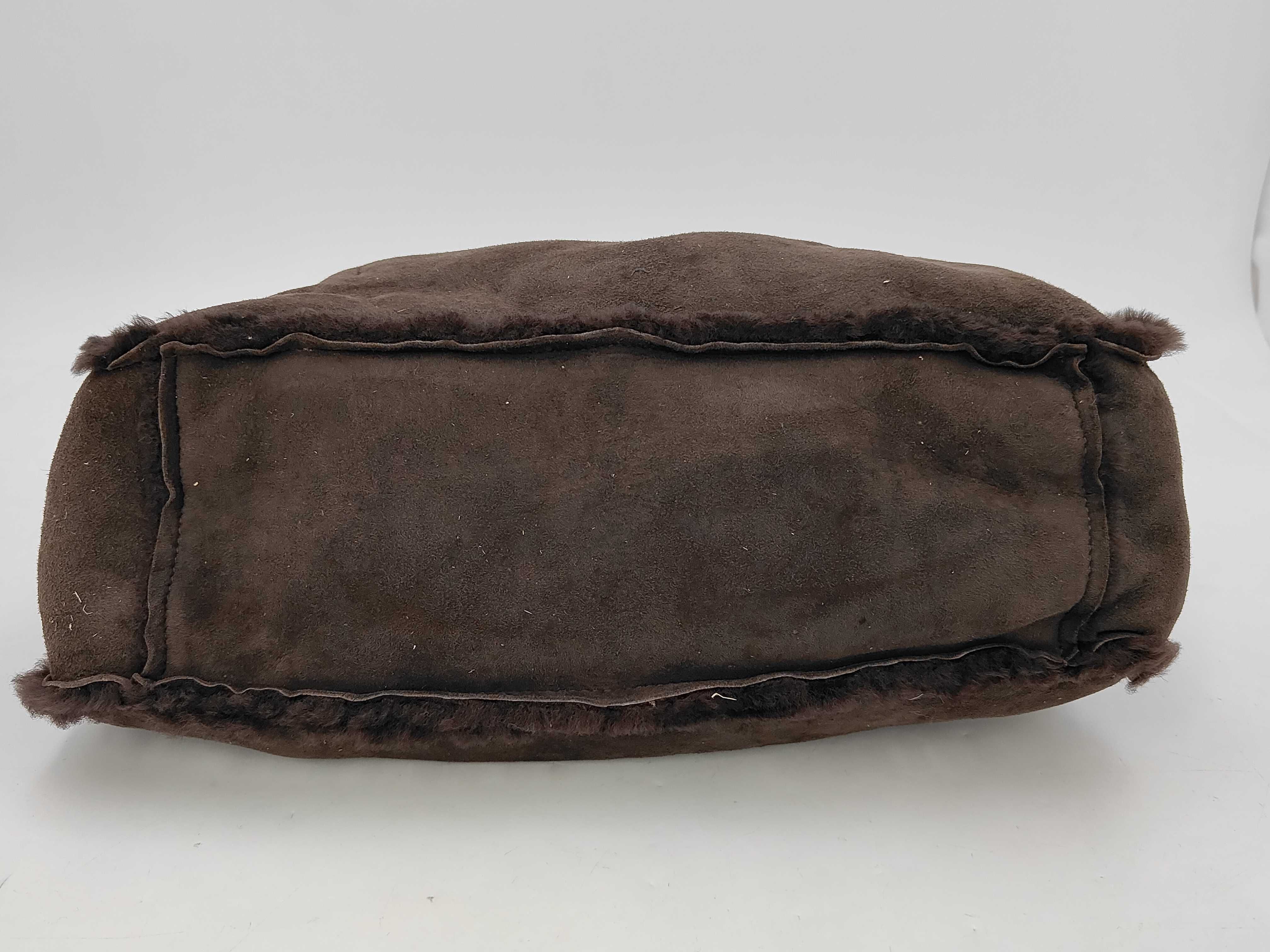 Shearling Tote Bag, Brown, with original seal. — view 7