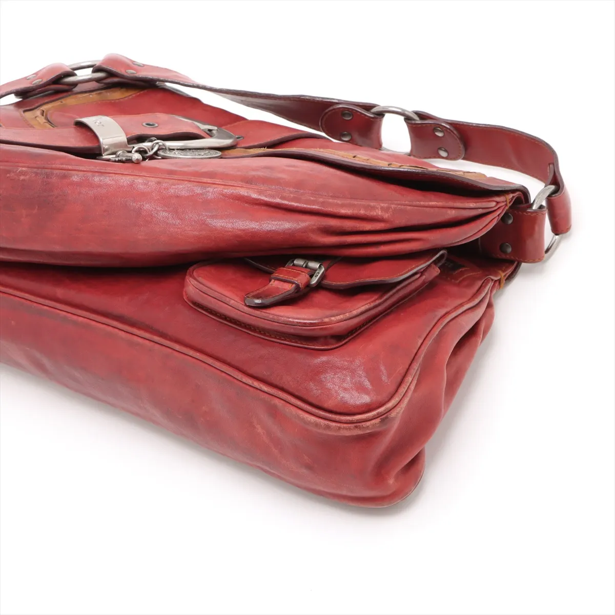 Gaucho Leather Shoulder Bag Bordeaux — view 3