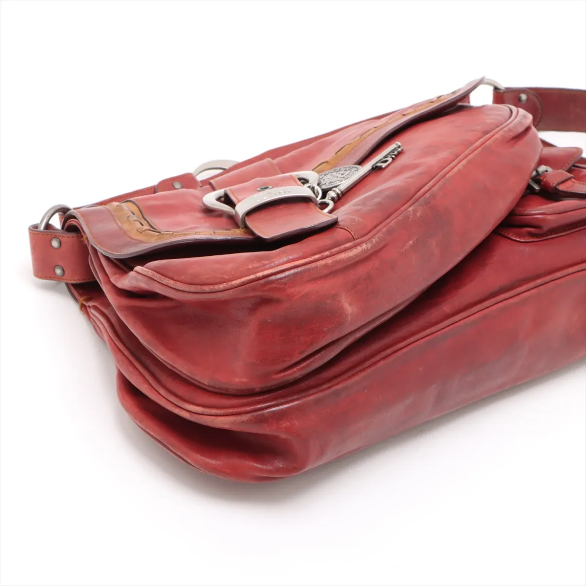 Gaucho Leather Shoulder Bag Bordeaux — view 4