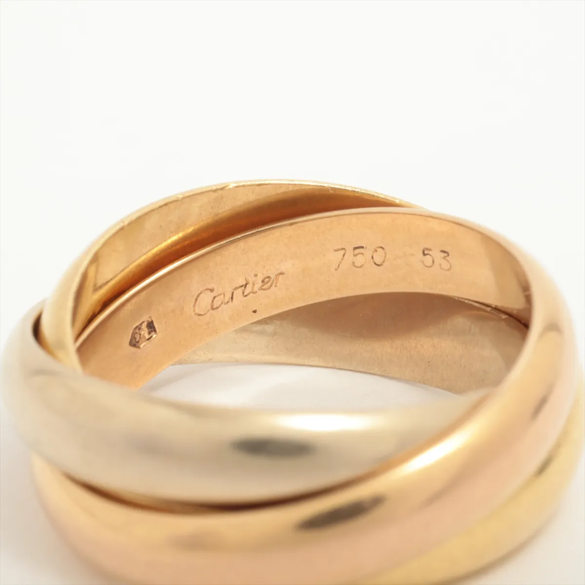 Trinity Ring 750 (YG x PG x WG) 11.4g 53 dents, holes — view 3
