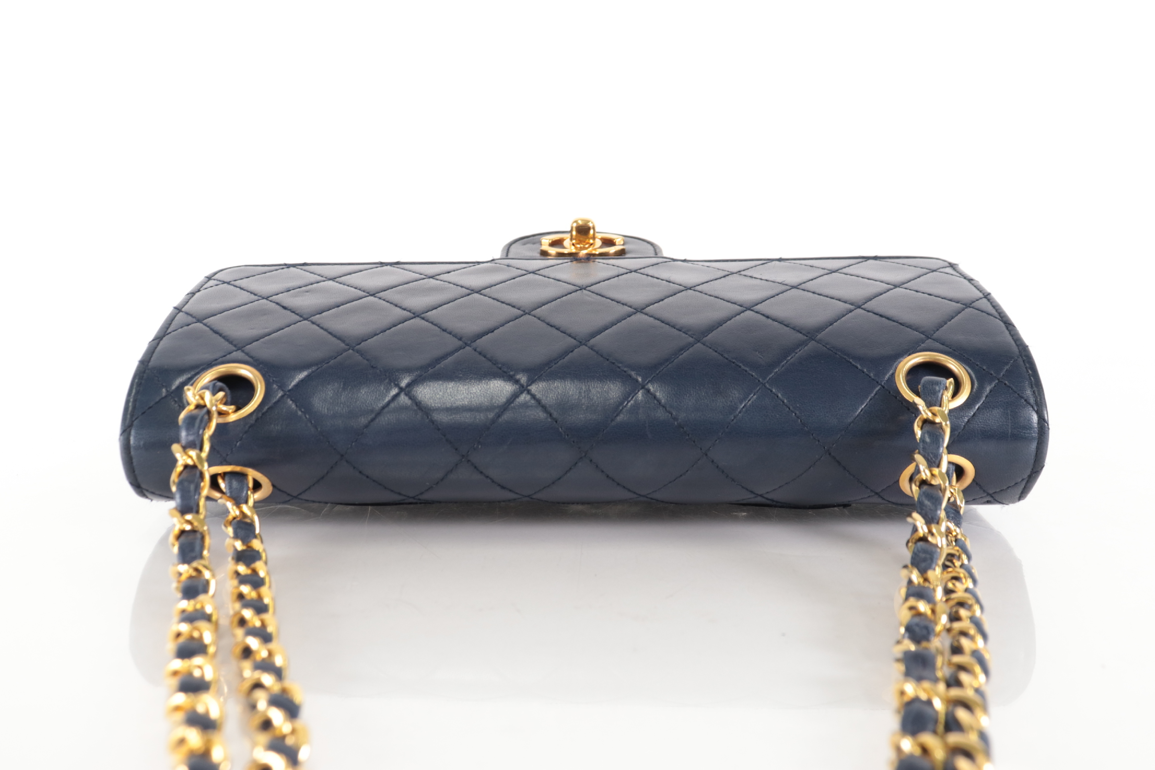 W-Flap 25 Lambskin Navy Shoulder Bag (Serial No. 1) — view 6