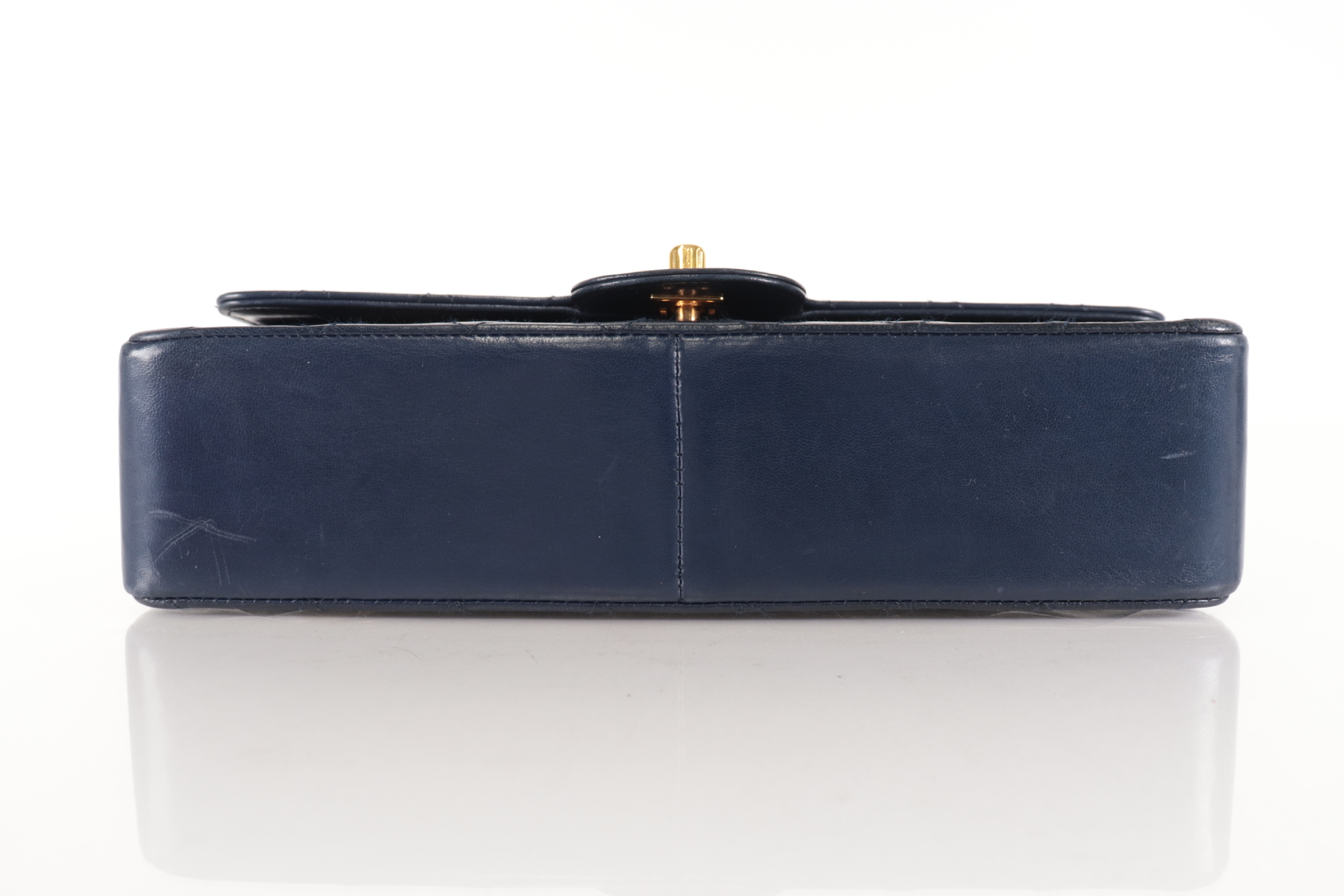 W-Flap 25 Lambskin Navy Shoulder Bag (Serial No. 1) — view 7