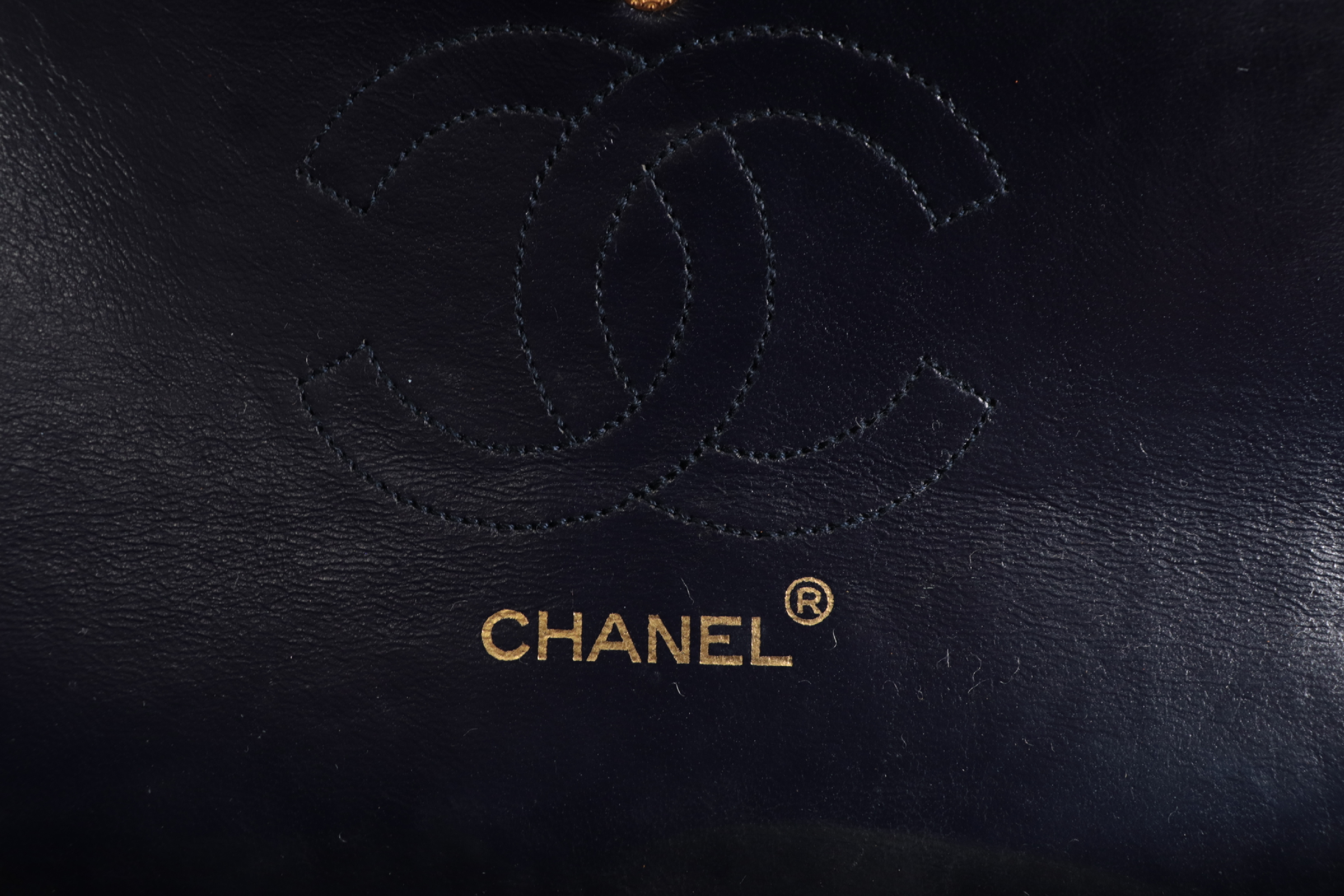 W-Flap 25 Lambskin Navy Shoulder Bag (Serial No. 1) — view 8