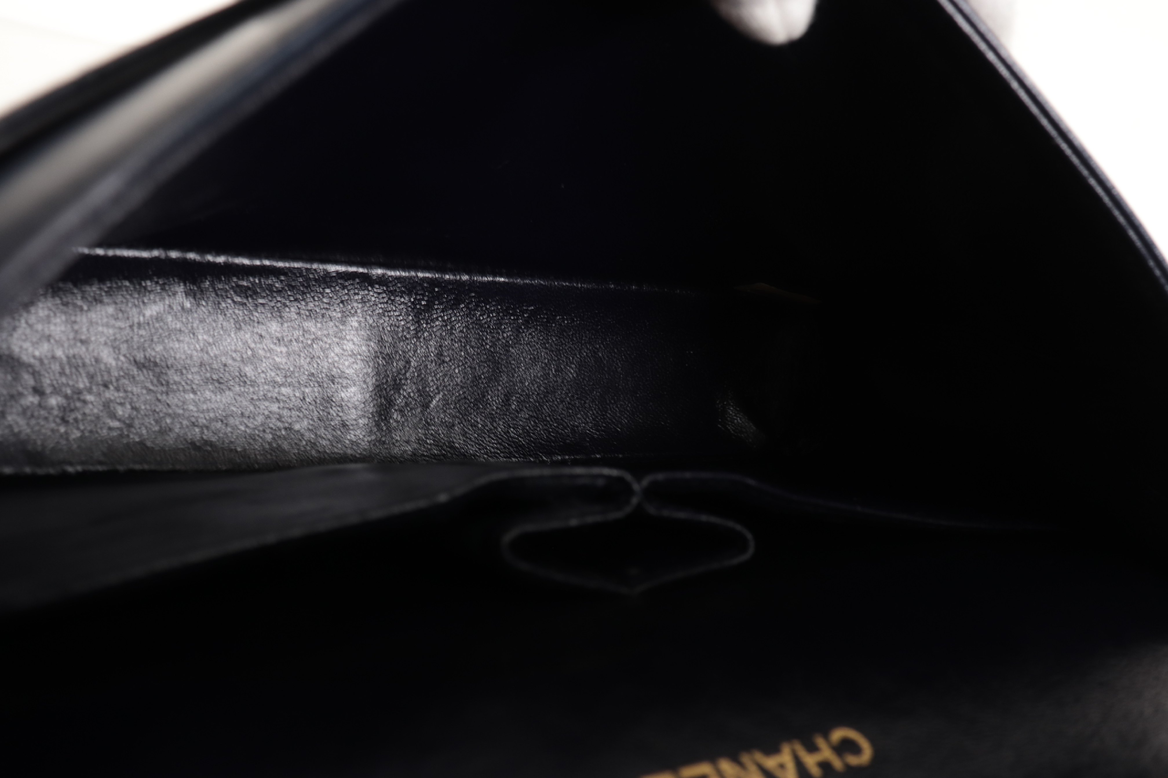 W-Flap 25 Lambskin Navy Shoulder Bag (Serial No. 1) — view 9