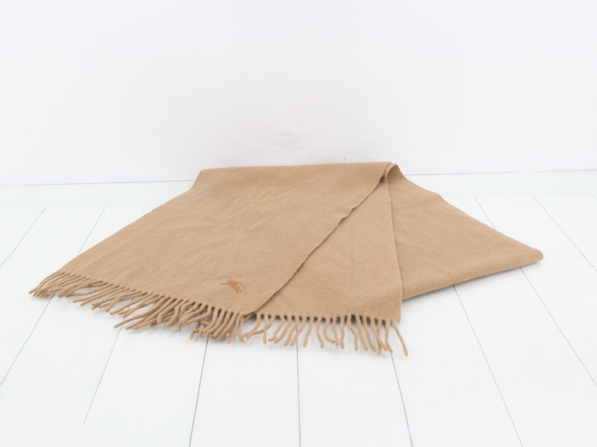 Brown scarf, 100% wool. — view 2