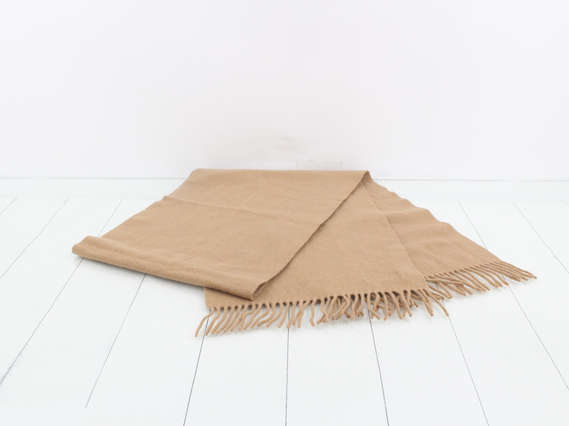 Brown scarf, 100% wool. — view 3