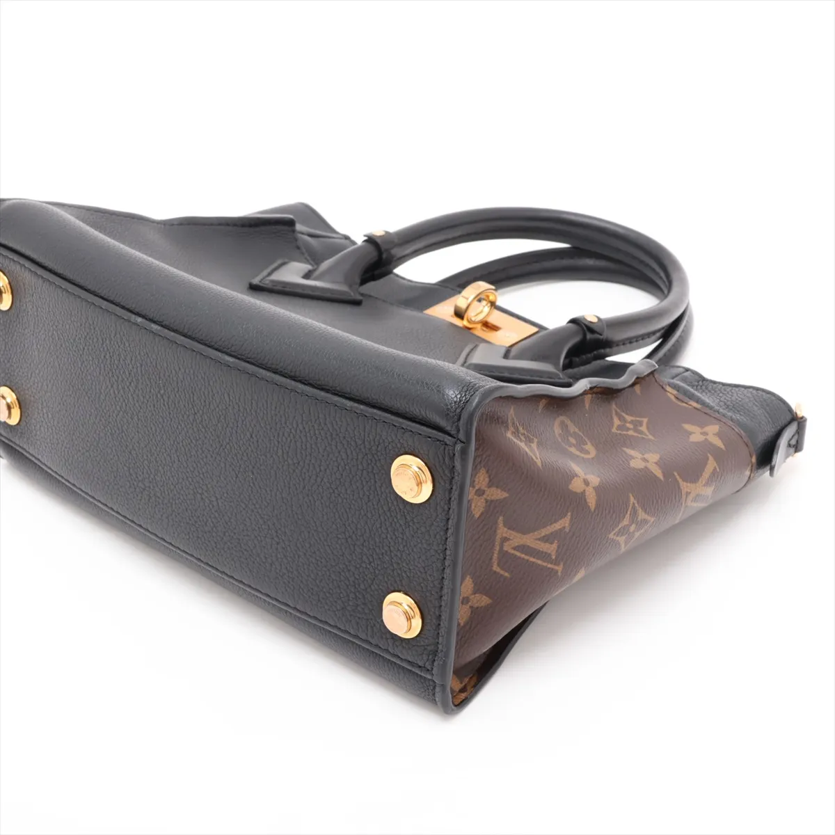 Monogram On My Side PM M57728 Black x Brown — view 3