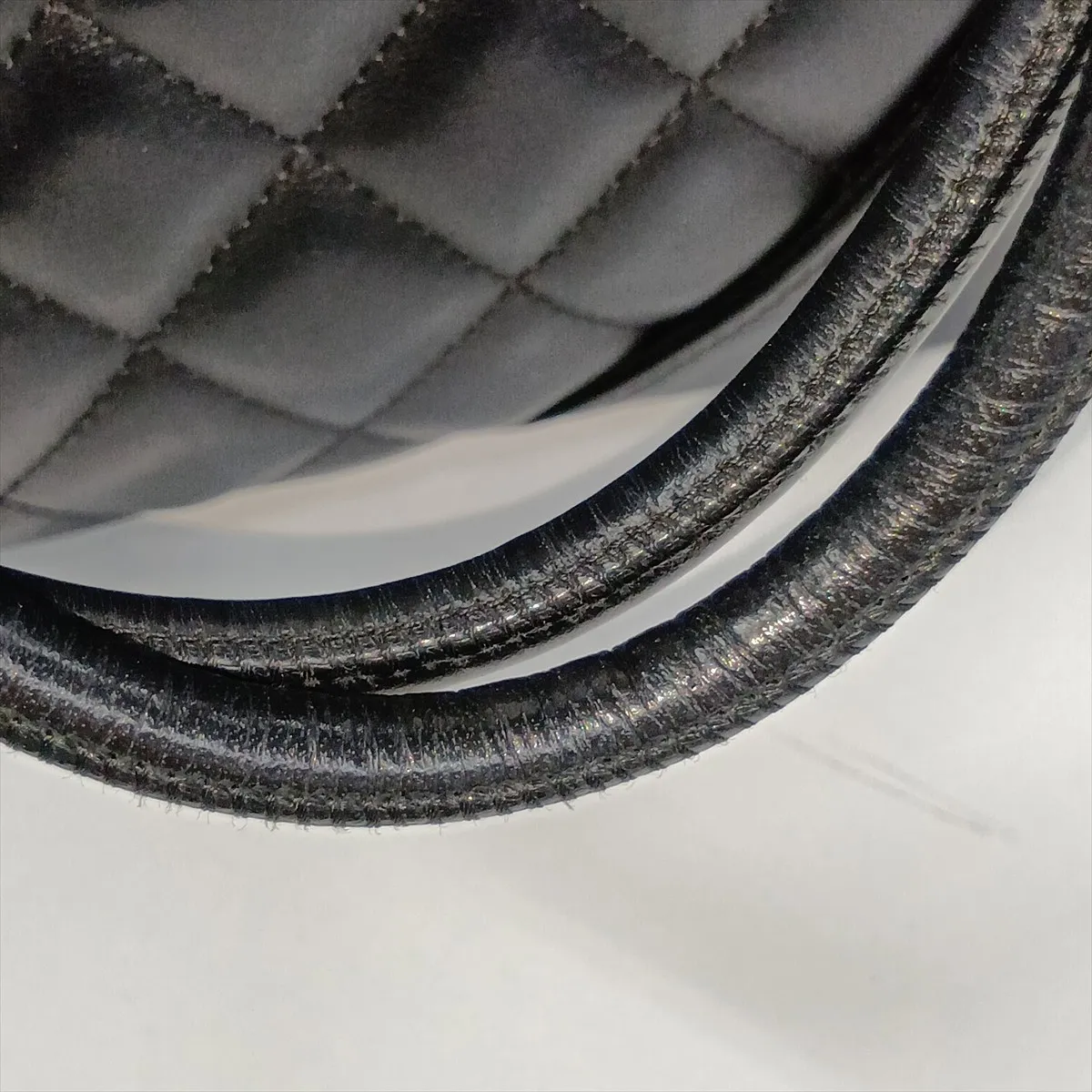Cambon Line Lambskin Tote Bag, Black with Silver Hardware, 10049546 (Serial Number in the 10s) — view 13
