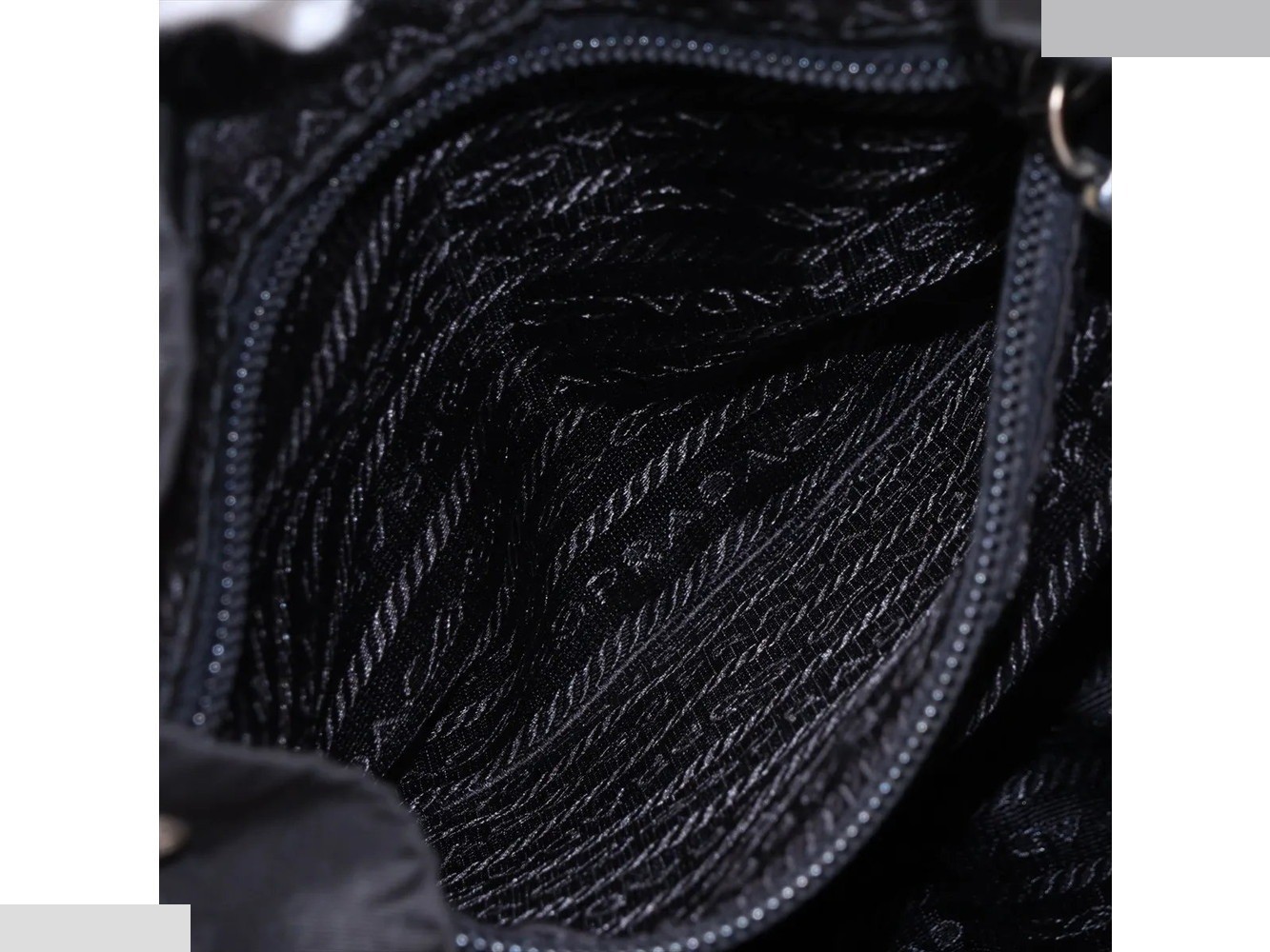 Tessuto Nylon Triangle Logo Leather Backpack — view 8