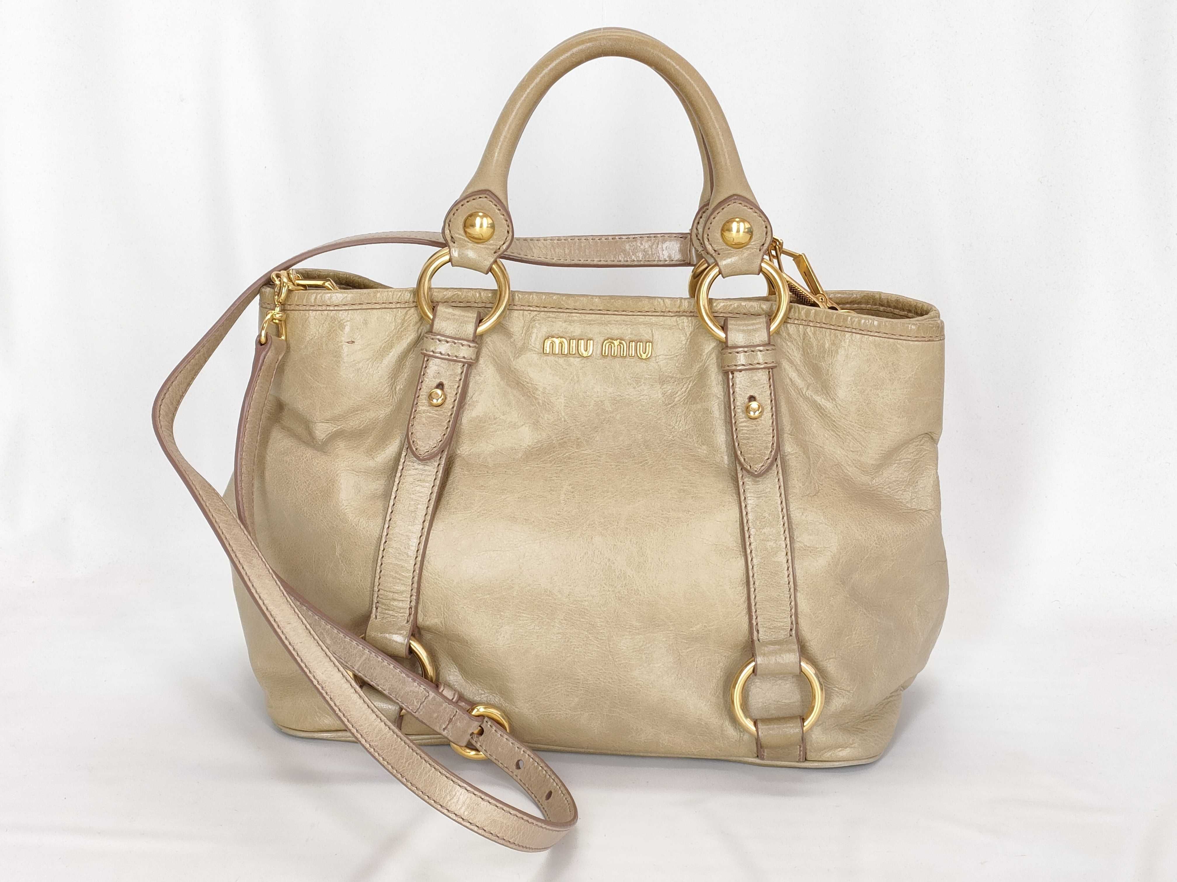 Vitello Luxe Handbag, 2-way Shoulder Bag, Gathered Handbag