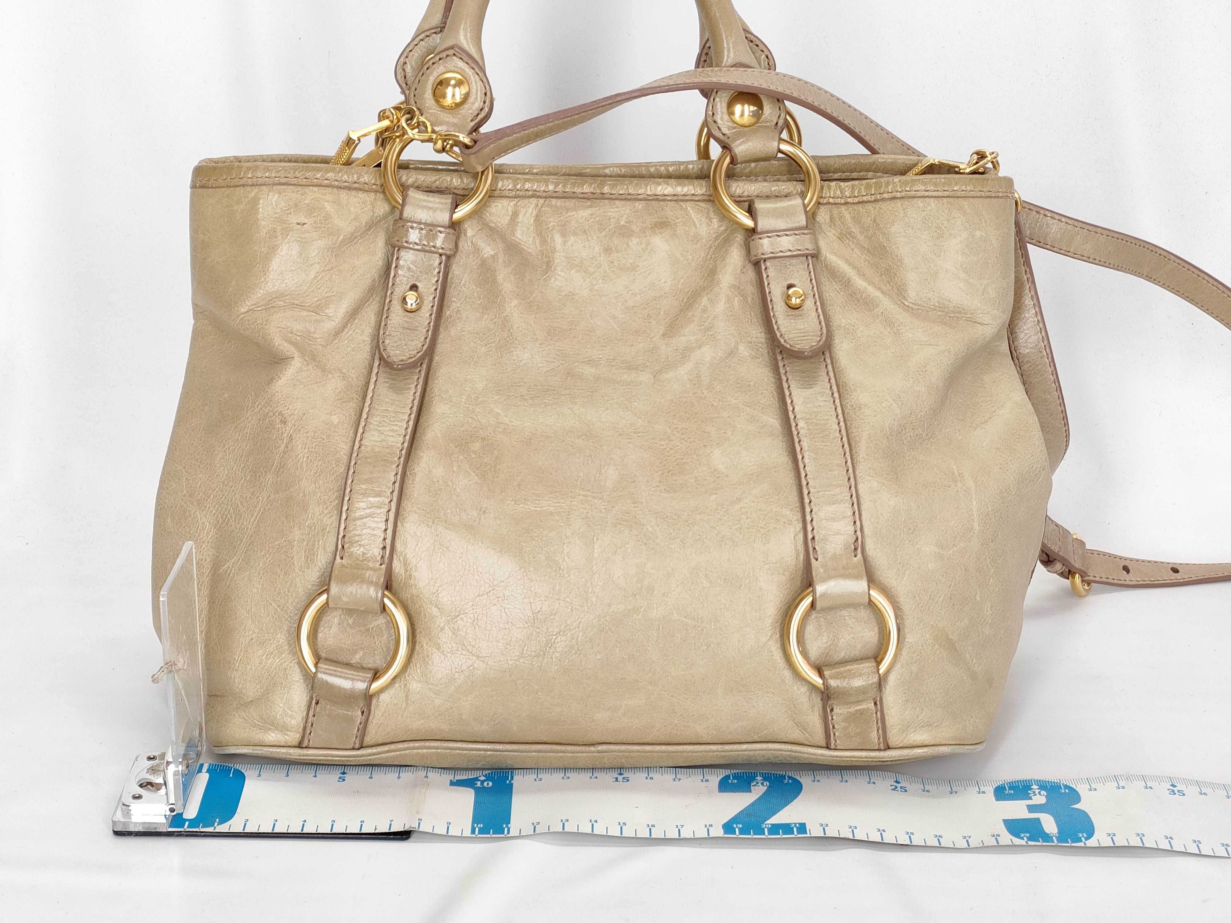 Vitello Luxe Handbag, 2-way Shoulder Bag, Gathered Handbag — view 2