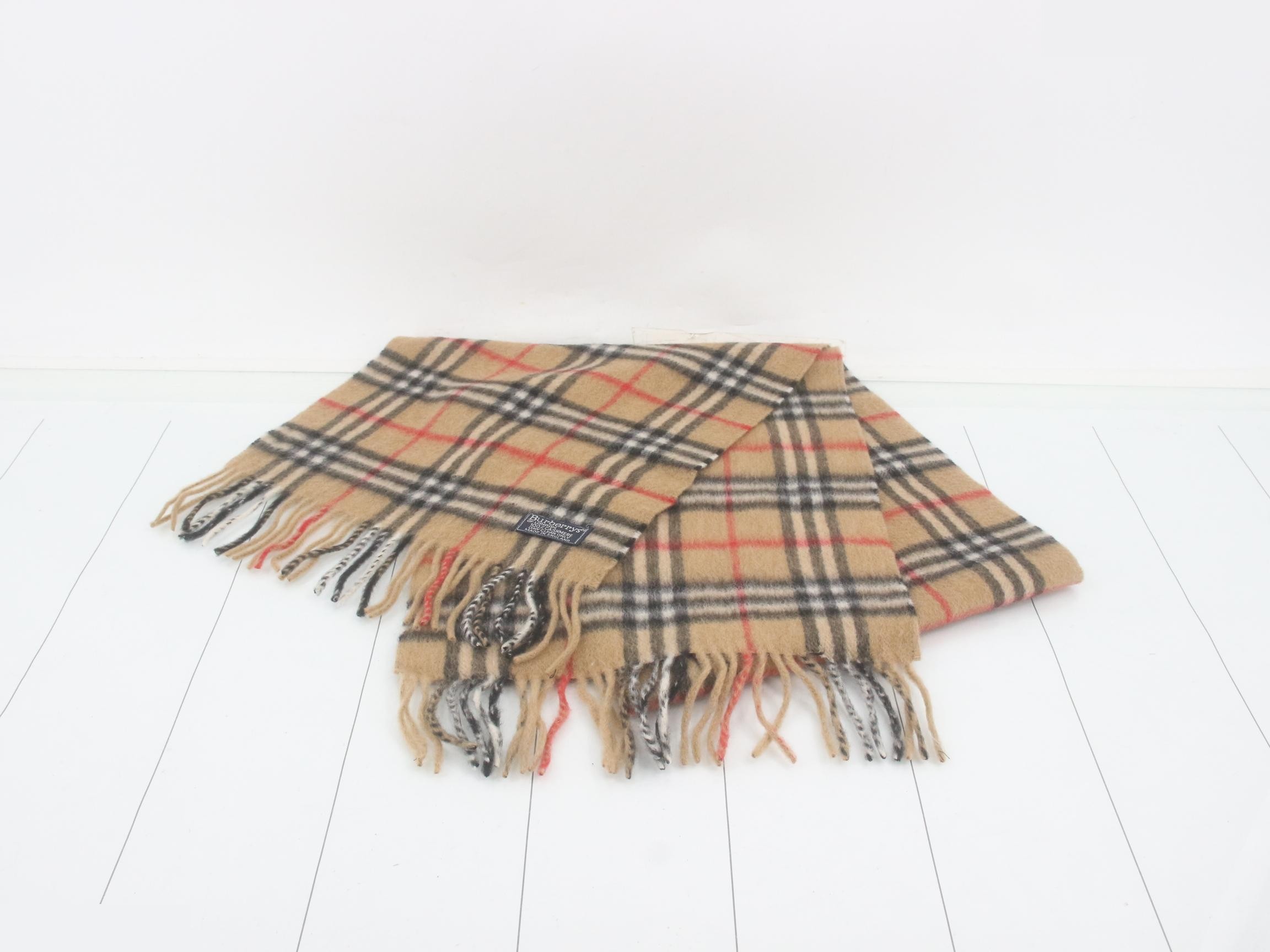 100% Cashmere Nova Check Scarf — view 2