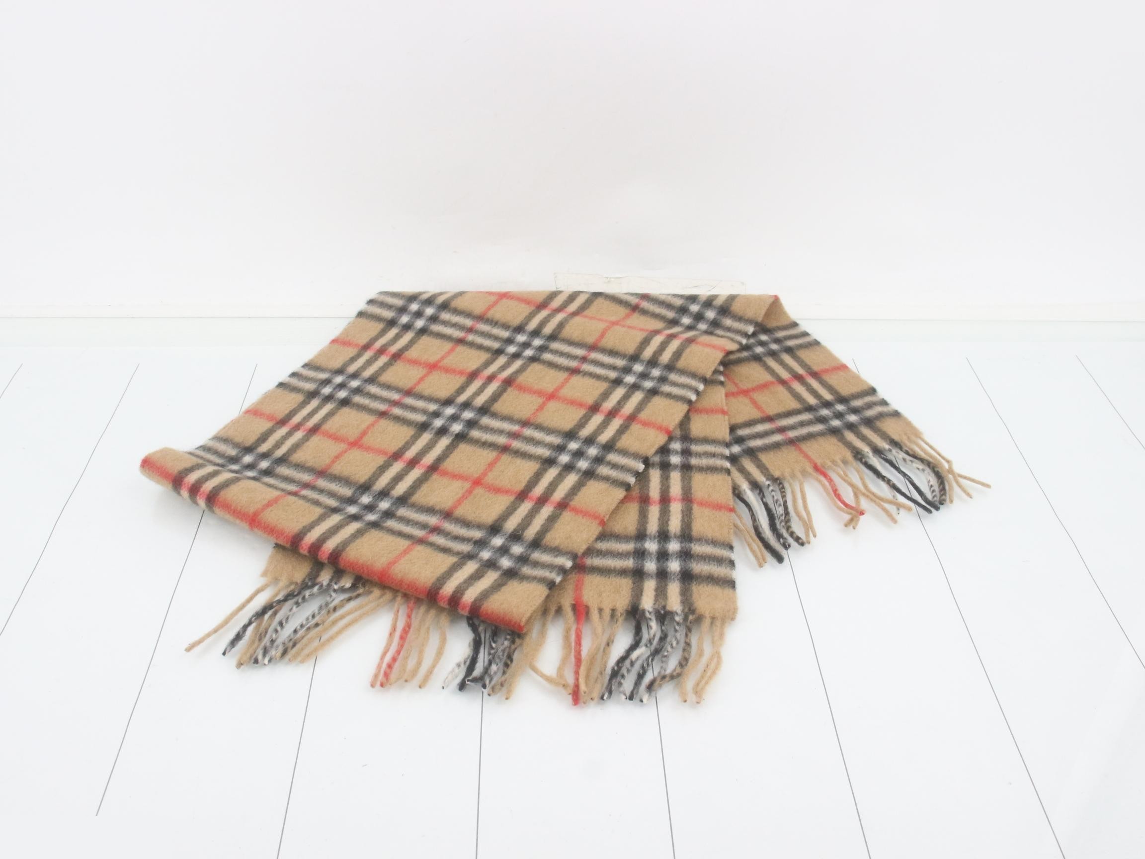 100% Cashmere Nova Check Scarf — view 3