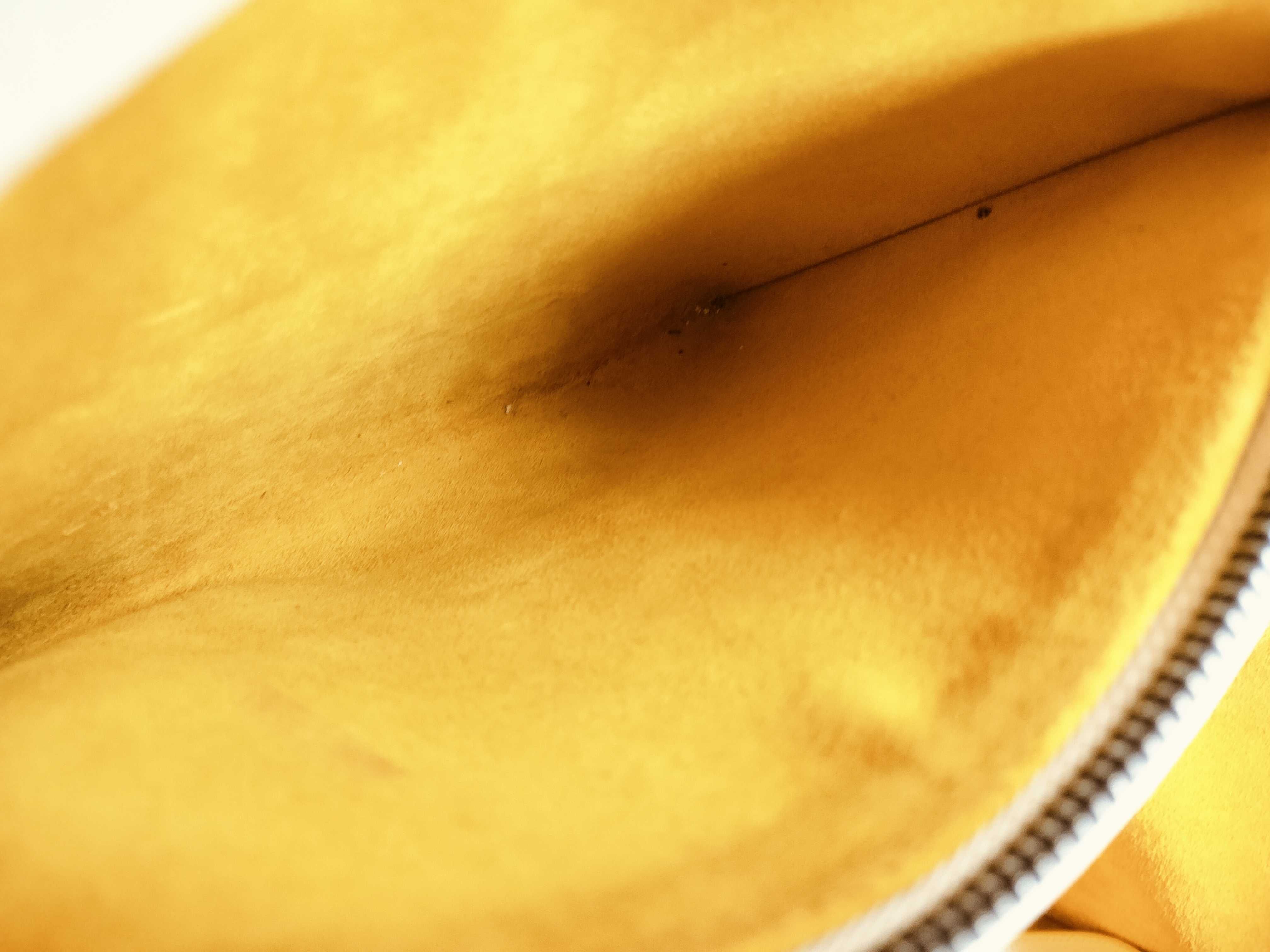 Luggage Phantom Leather Handbag, Beige x Yellow — view 11