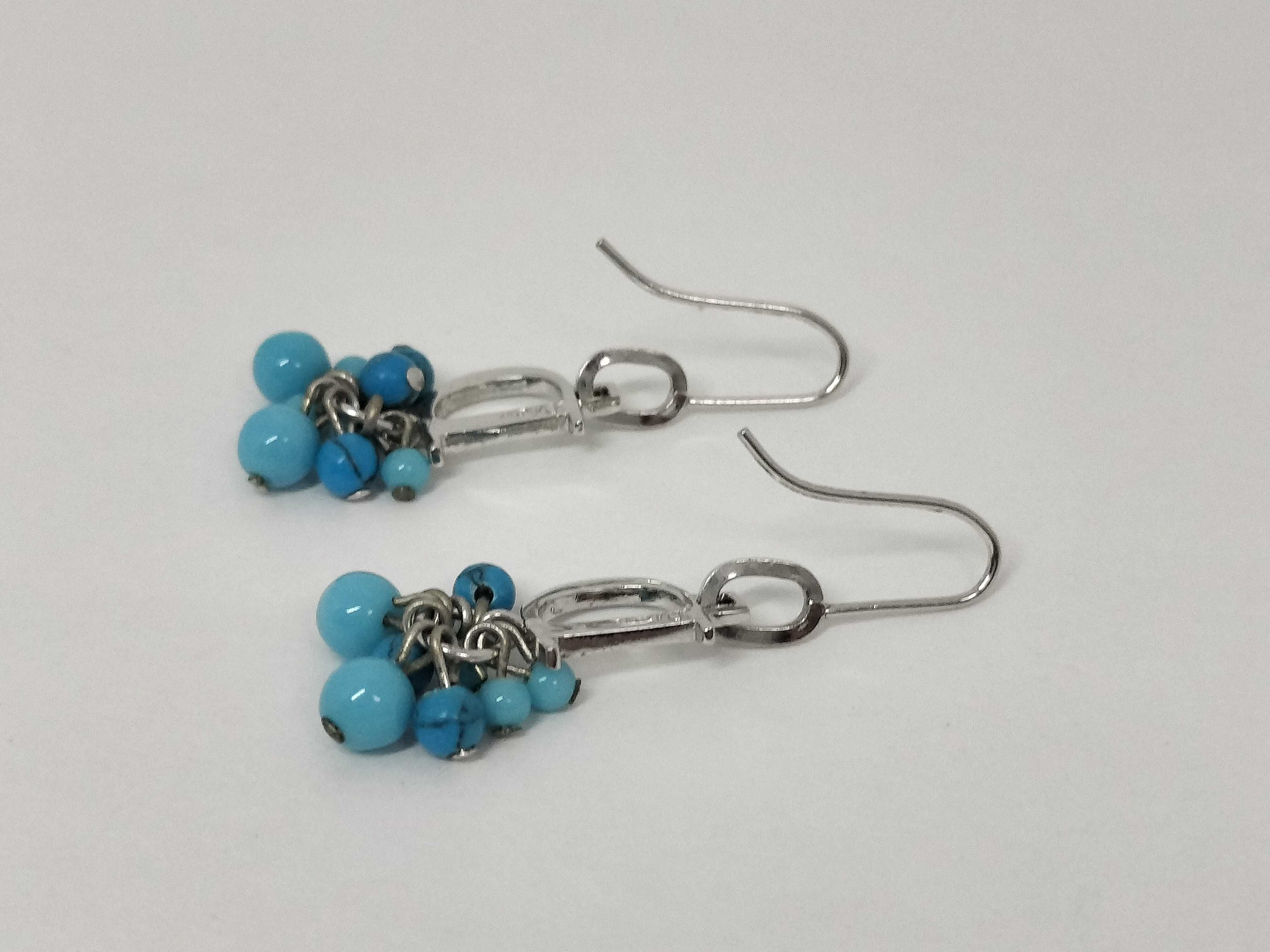 turquoise blue stone earrings — view 5