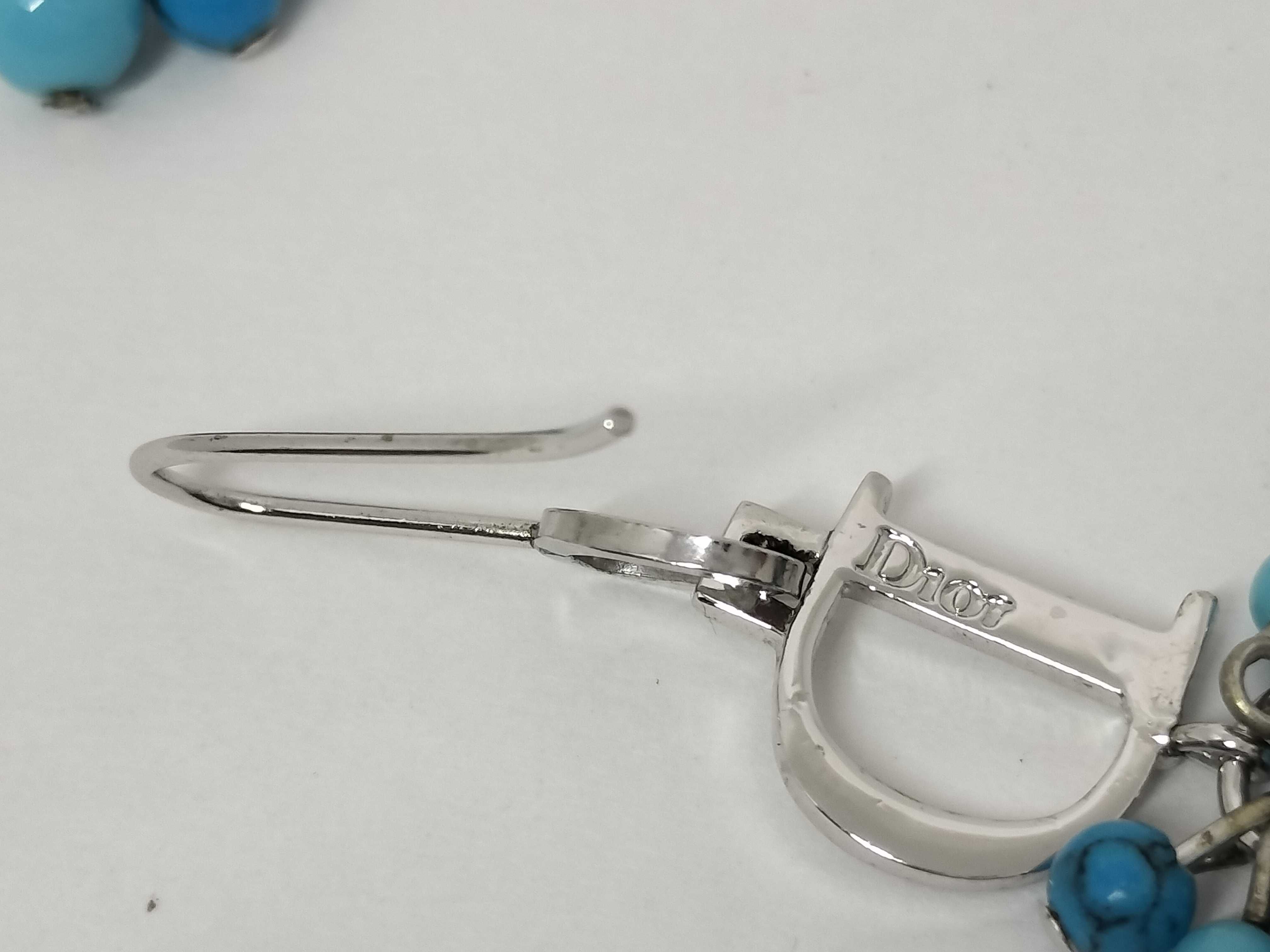 turquoise blue stone earrings — view 6