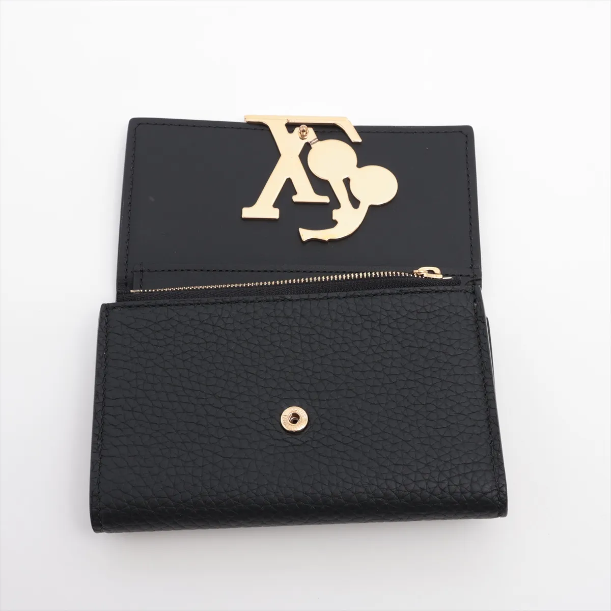 LV x TM Portefeuille Capucines Compact M22889 Black Compact Wallet. RFID ID not detected. Serial number unknown. — view 3