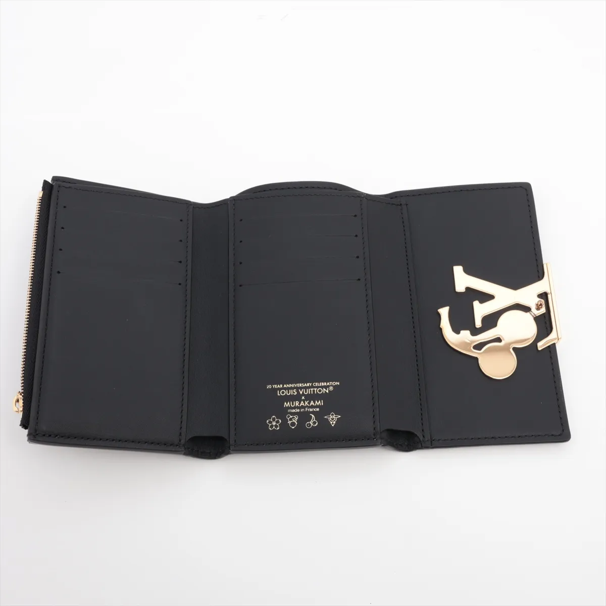 LV x TM Portefeuille Capucines Compact M22889 Black Compact Wallet. RFID ID not detected. Serial number unknown. — view 4