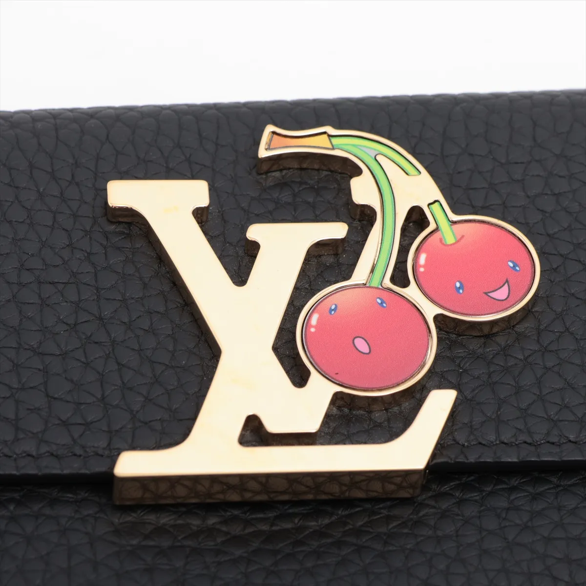 LV x TM Portefeuille Capucines Compact M22889 Black Compact Wallet. RFID ID not detected. Serial number unknown. — view 9