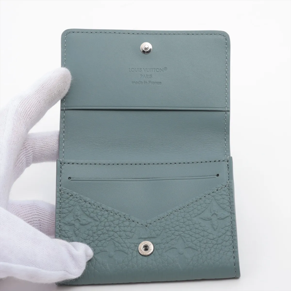 Monogram Empreinte Enveloppe Carte de Visite M13891 Green Card Case (RFID detected) — view 3