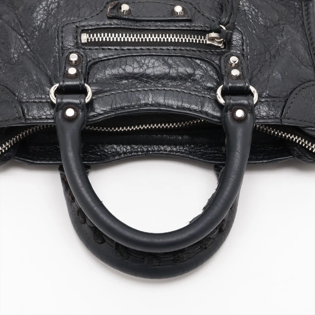 Classic Nano City Leather 2-Way Shoulder Bag, Black, 505555, with Mirror — view 5