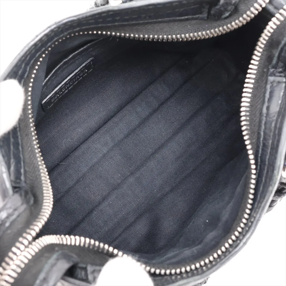 Classic Nano City Leather 2-Way Shoulder Bag, Black, 505555, with Mirror — view 8