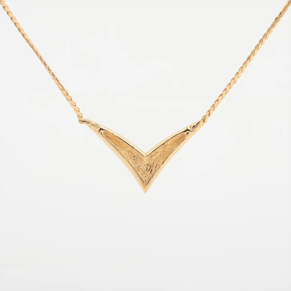 necklace, GP x rhinestone, gold, — view 2