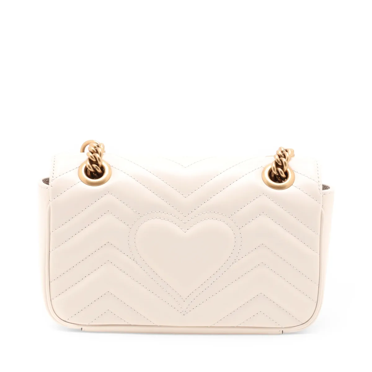 GG Marmont Leather Chain Shoulder Bag, Beige, 446744 — view 2