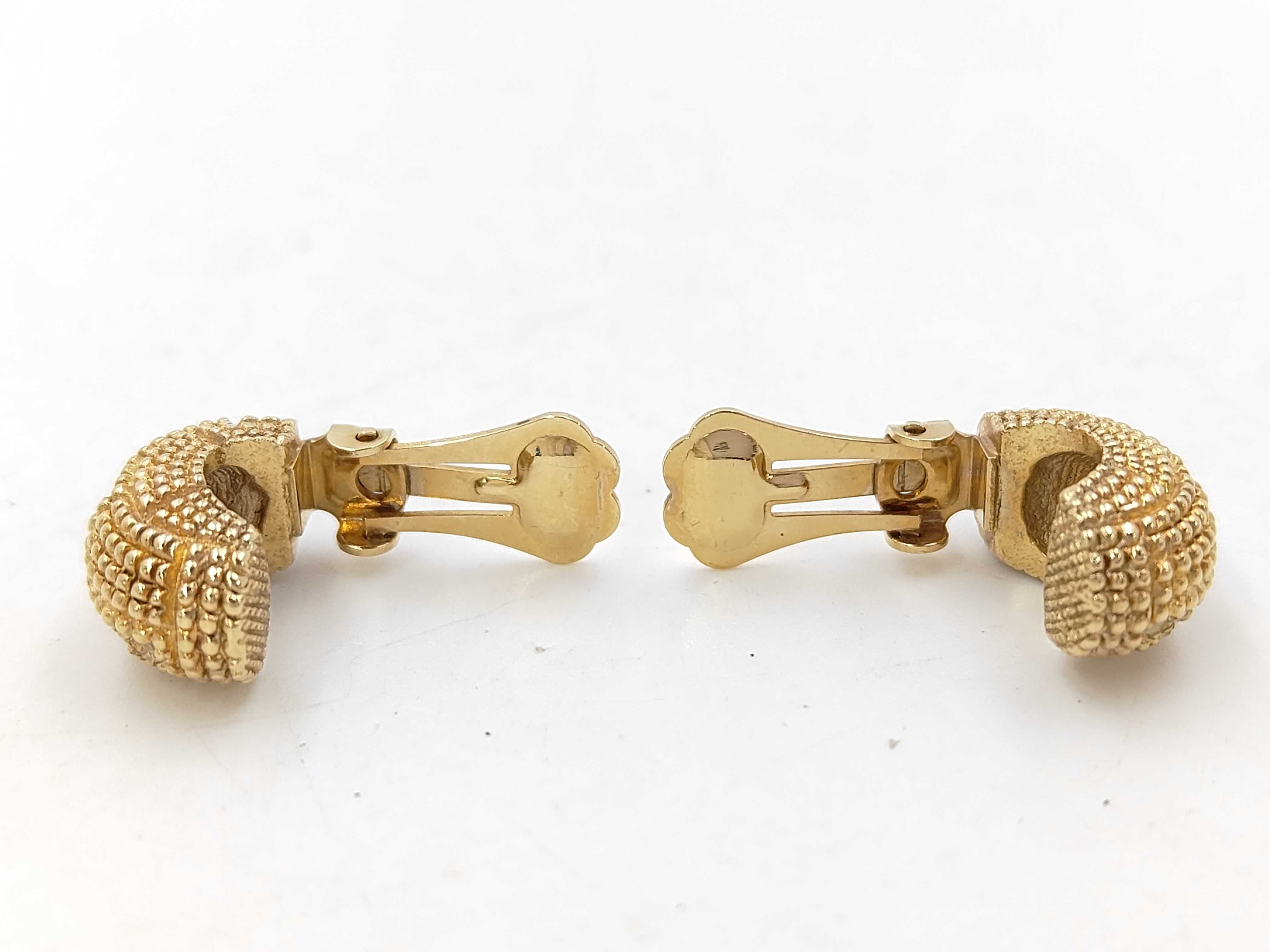 Gold Rhinestone Earrings — view 4