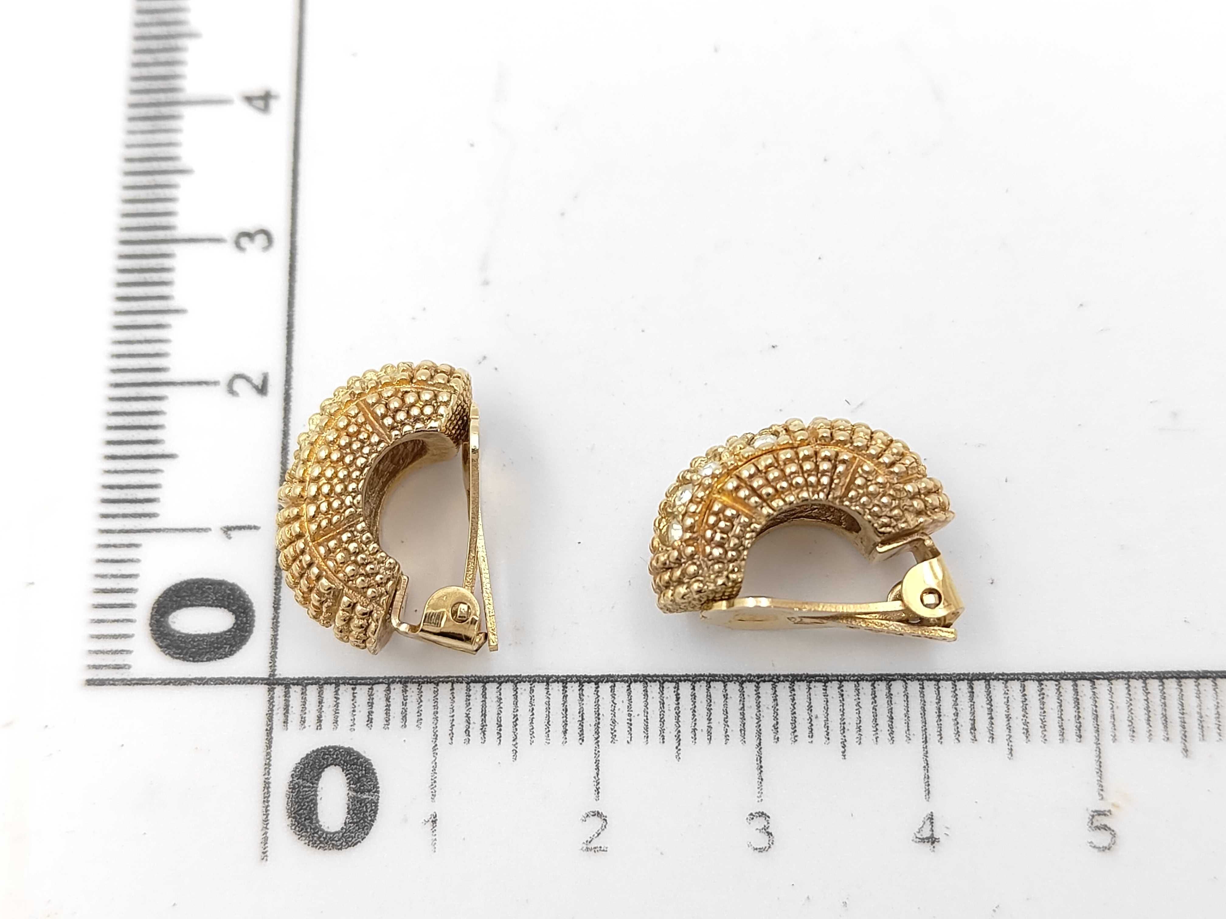 Gold Rhinestone Earrings — view 5