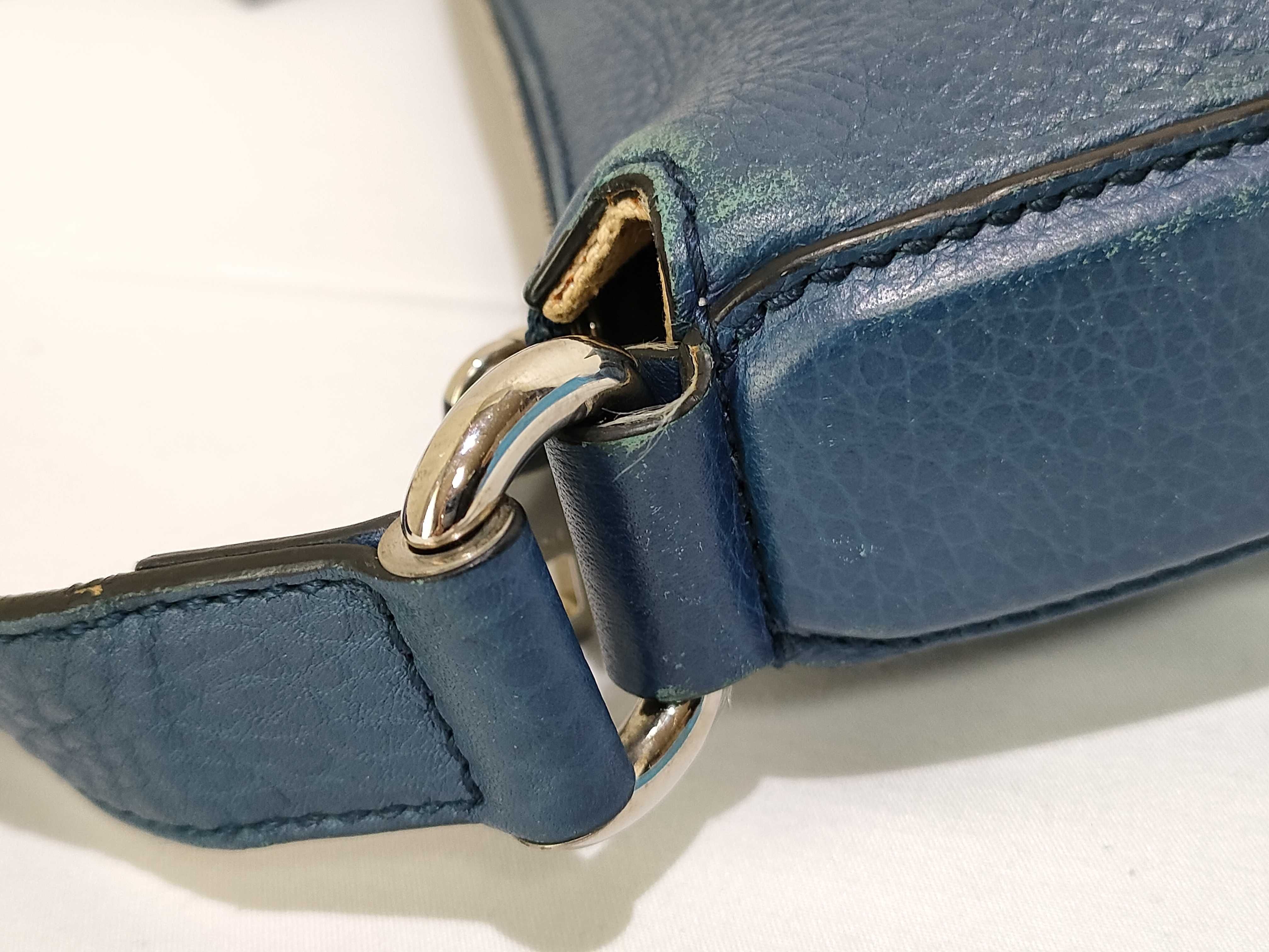 PH- Interlocking G Soho Blue Leather Messenger Bag 32 Shoulder Bag — view 5