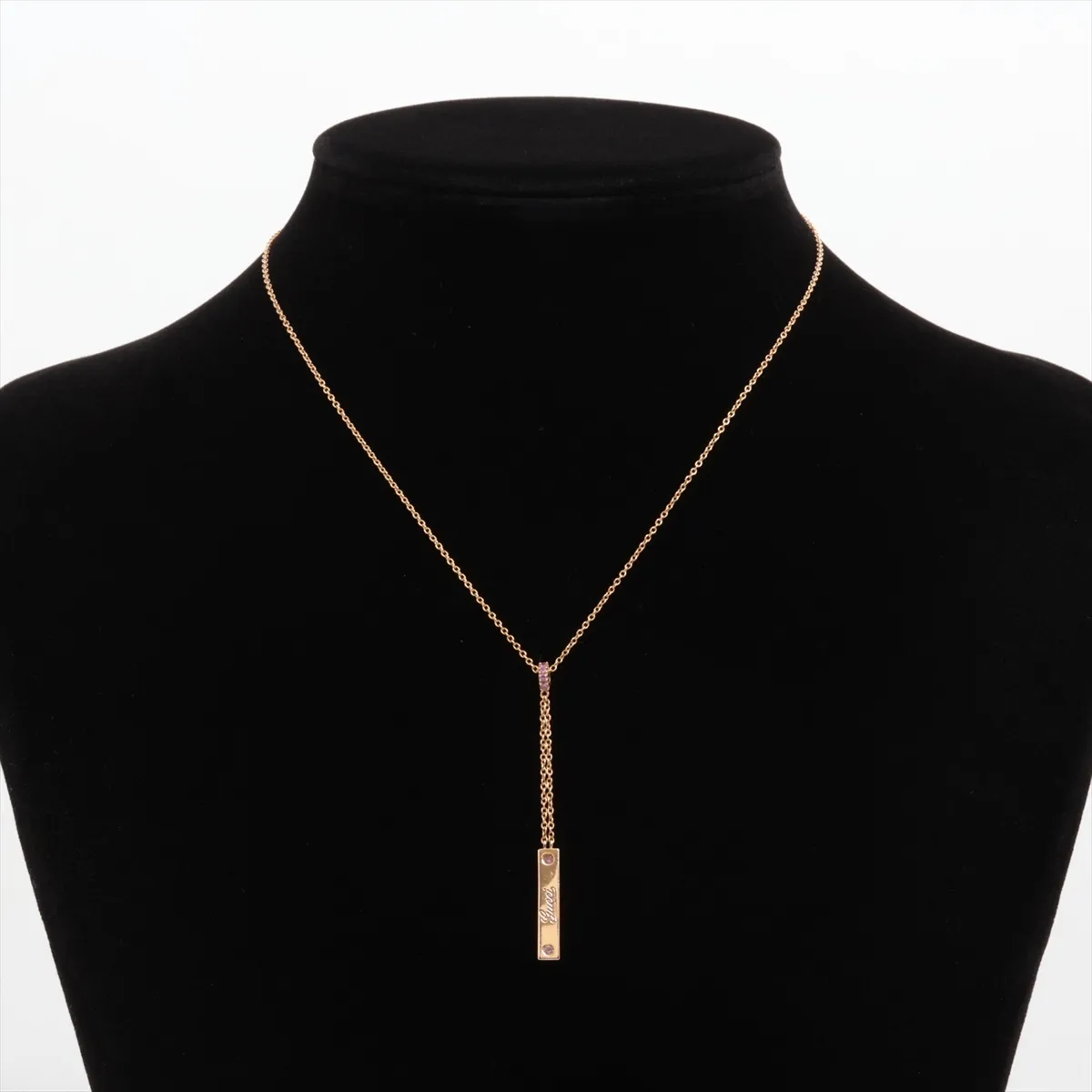 Plate Pink Sapphire Necklace, 750 (PG), 5.0g, — view 5