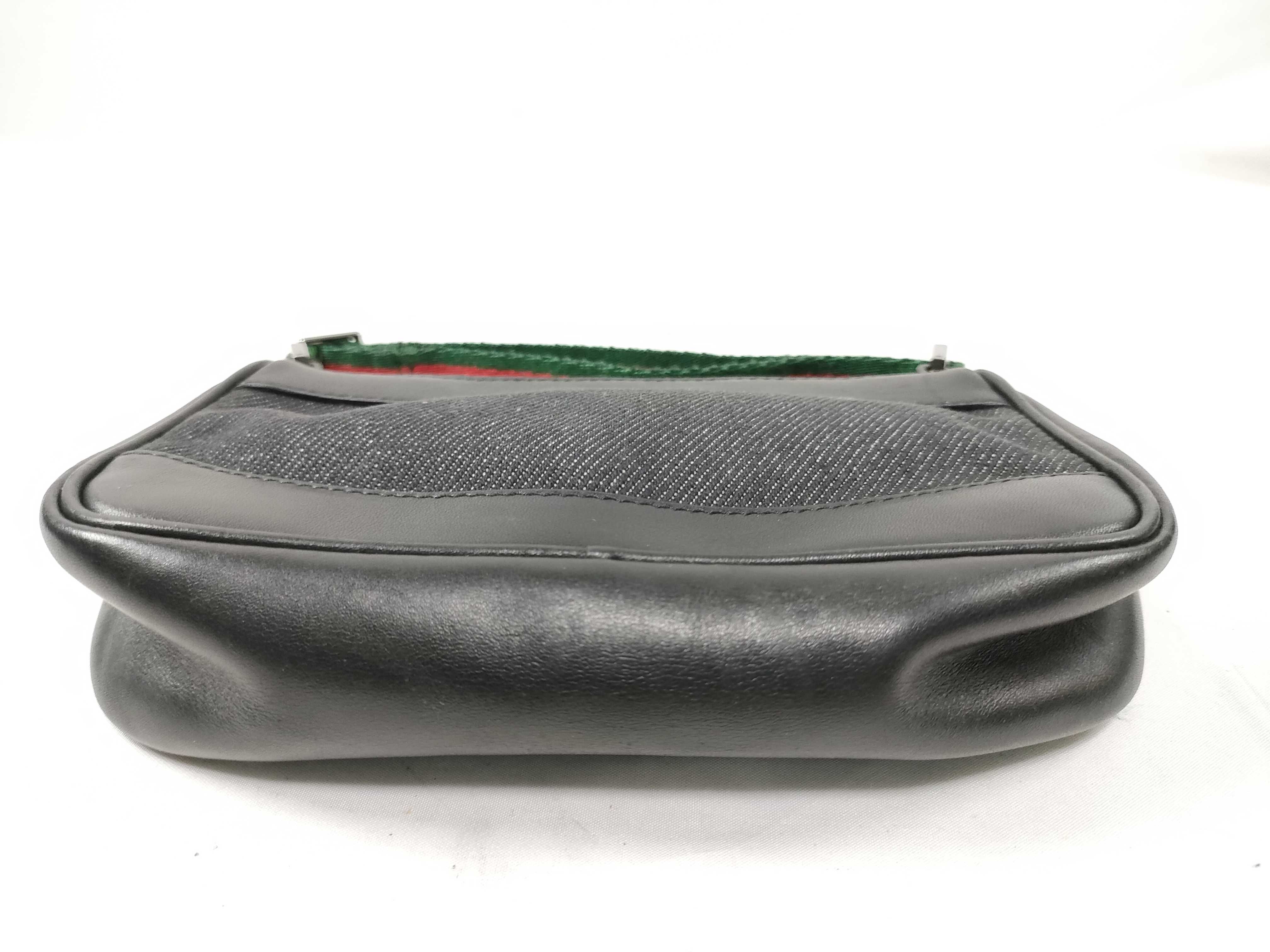 Sherry Accessory Pouch, Black Denim Leather, 92821 Pouch — view 3