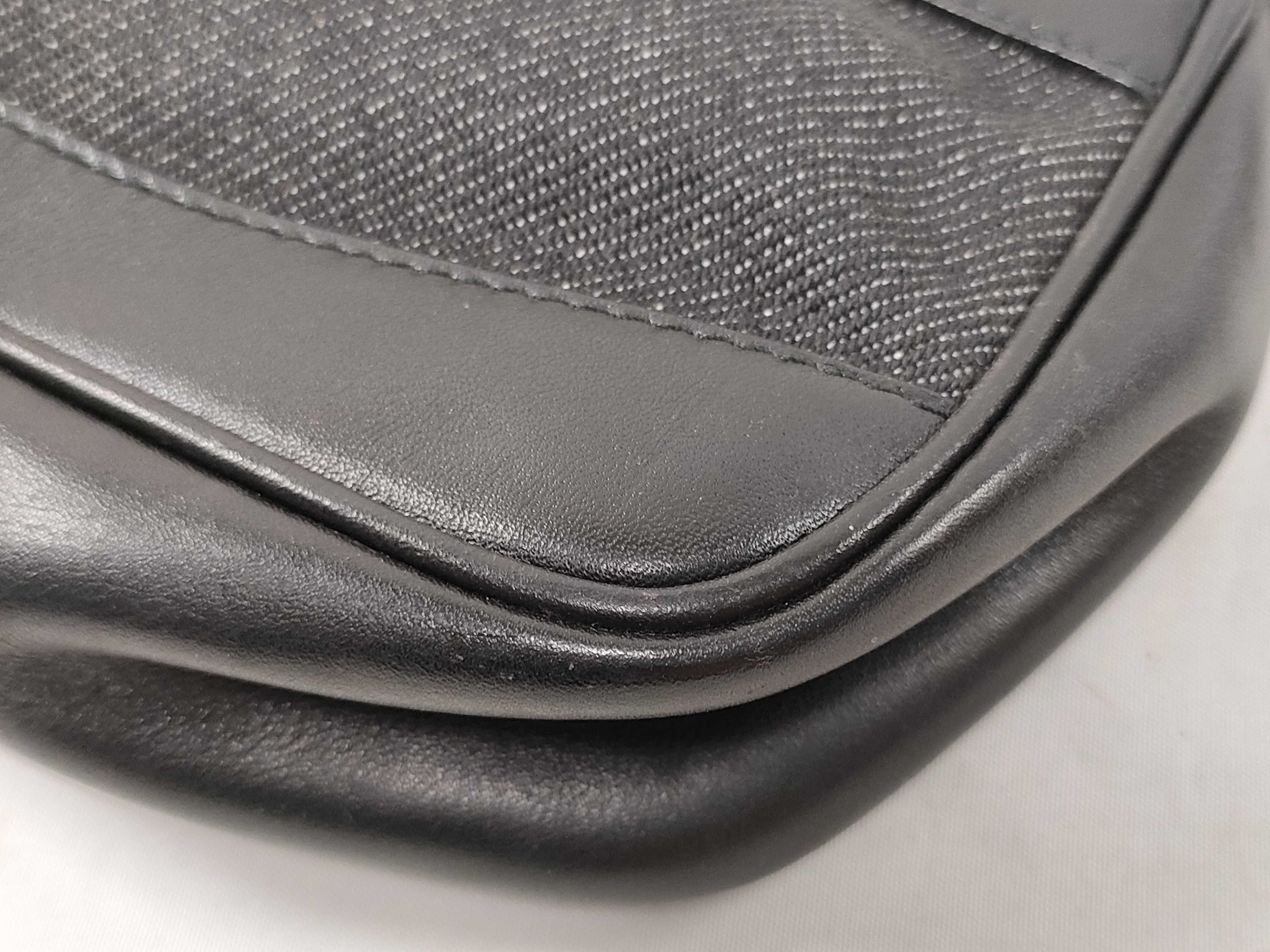 Sherry Accessory Pouch, Black Denim Leather, 92821 Pouch — view 4