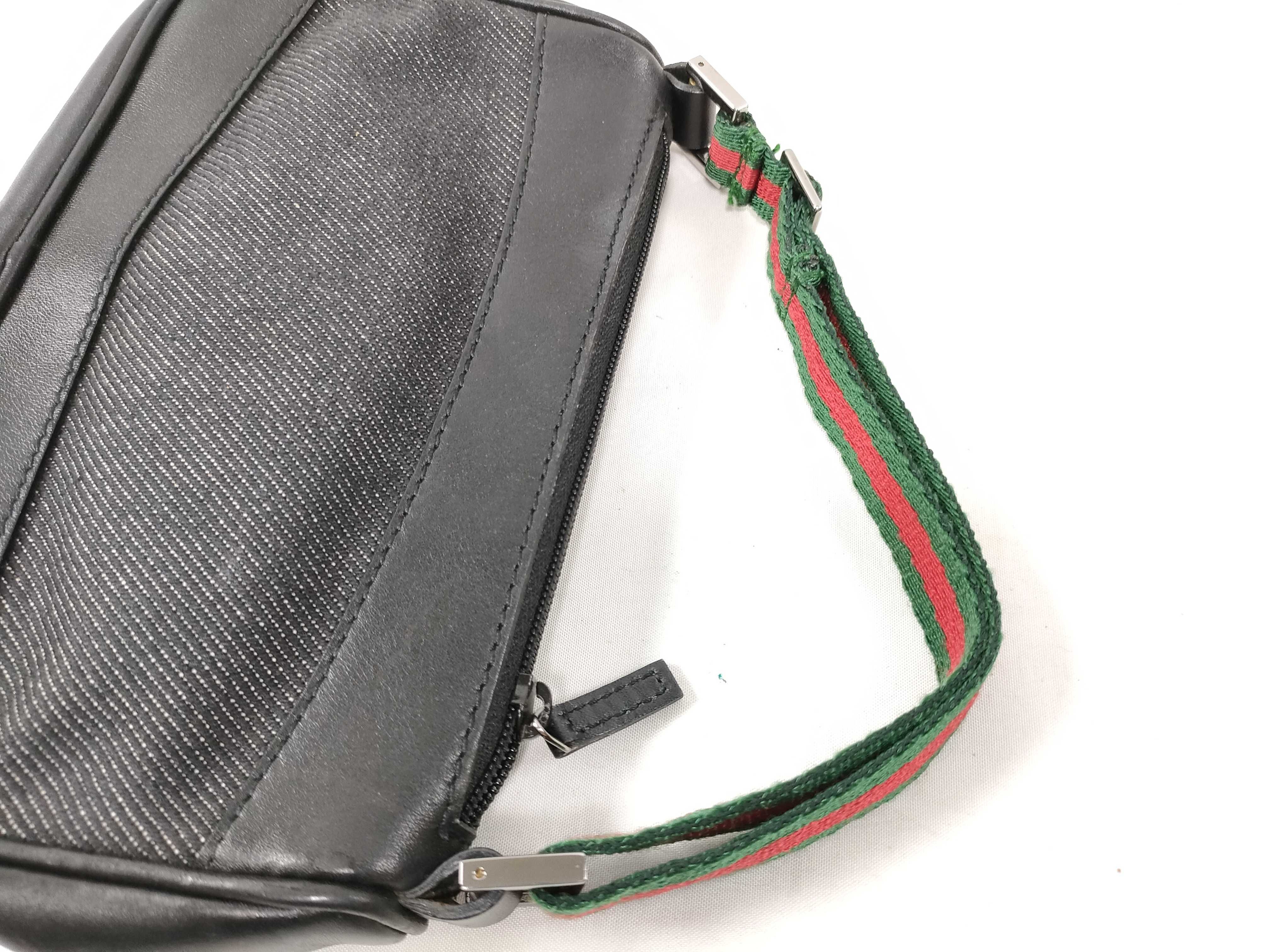 Sherry Accessory Pouch, Black Denim Leather, 92821 Pouch — view 5