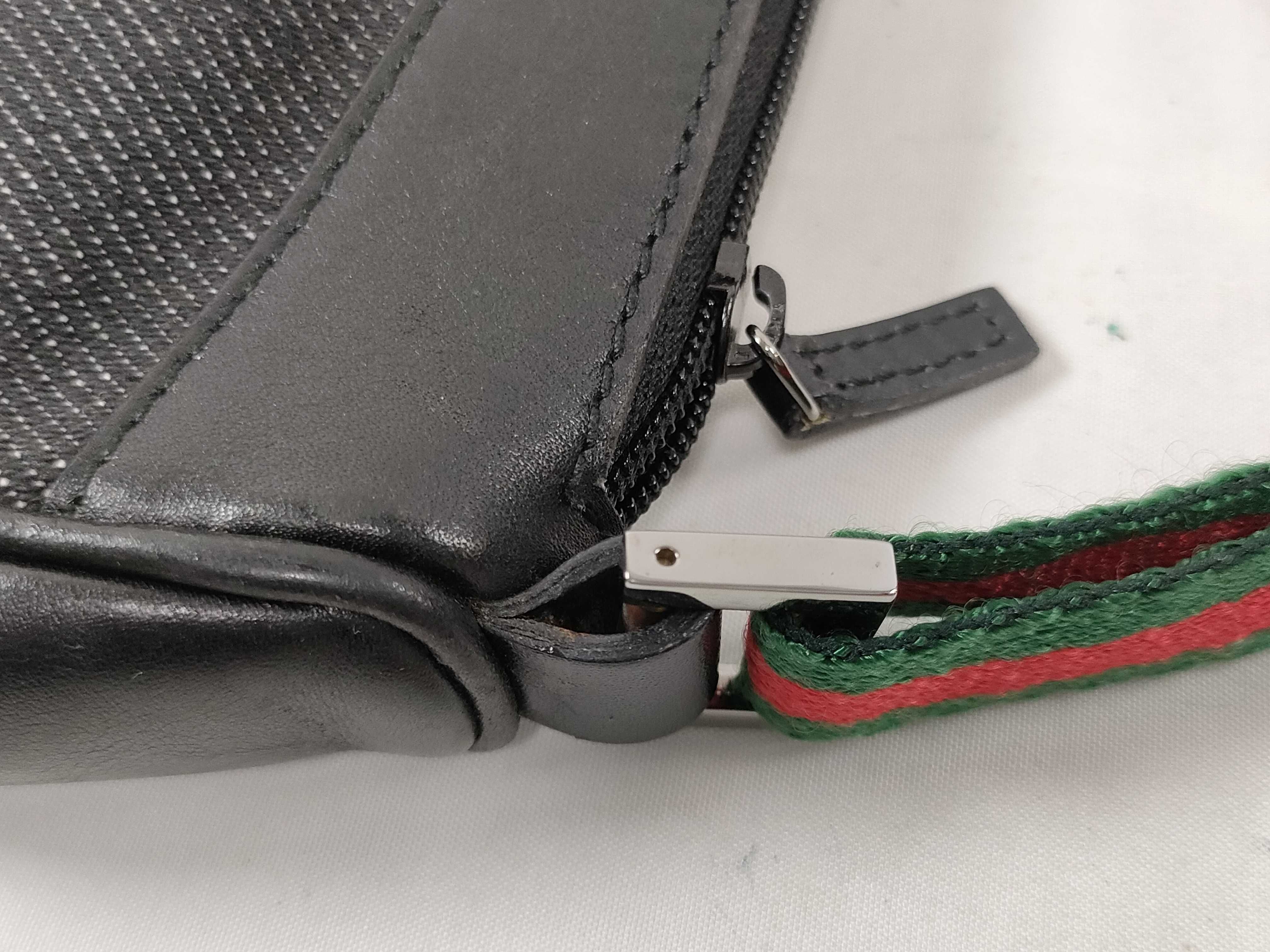 Sherry Accessory Pouch, Black Denim Leather, 92821 Pouch — view 6