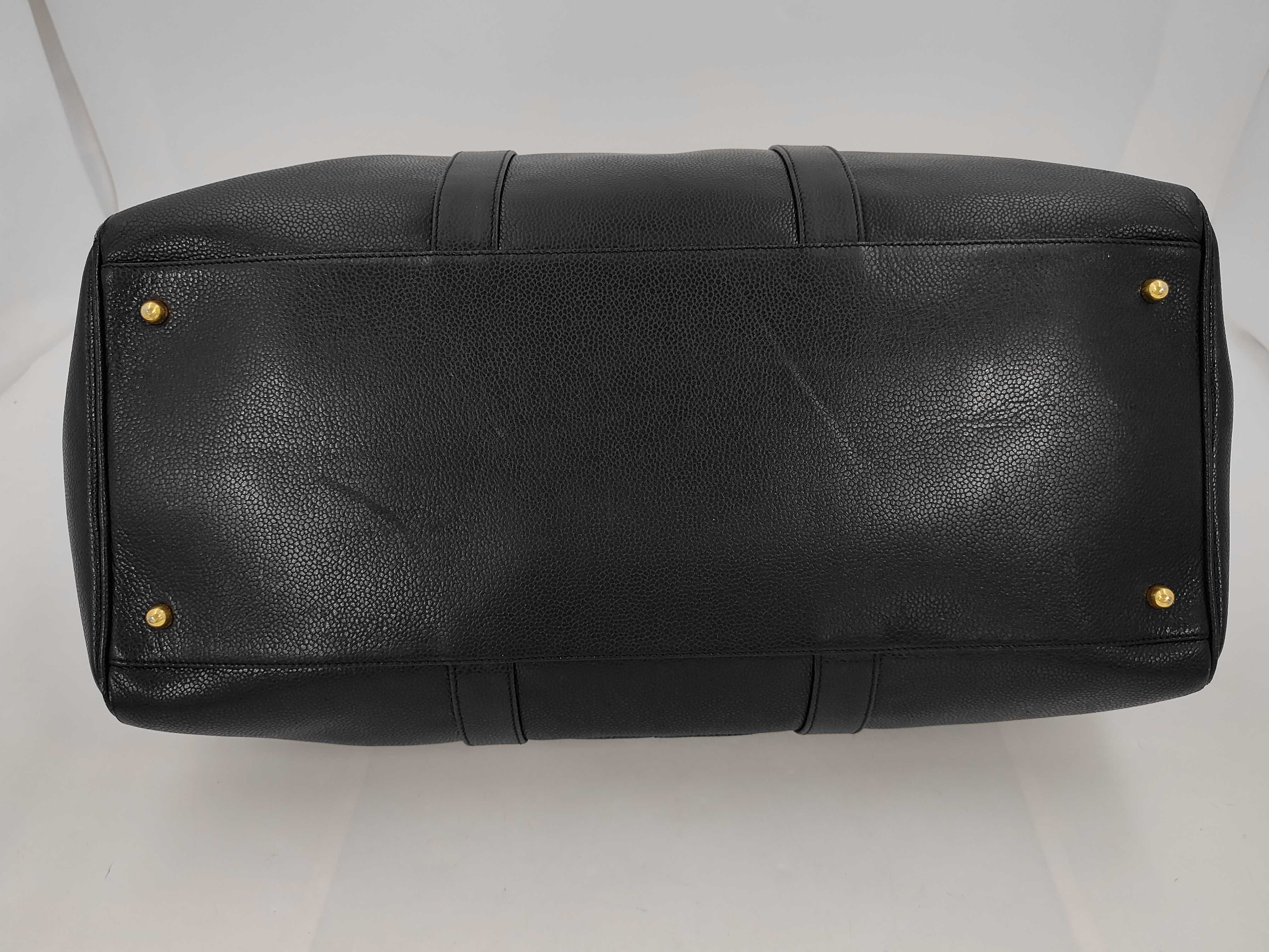 Coco Mark Boston Bag, Caviar Leather, Black, with seal, 3496408, includes guarantee, clochette, padlock, but the zipper pull is torn. — view 4