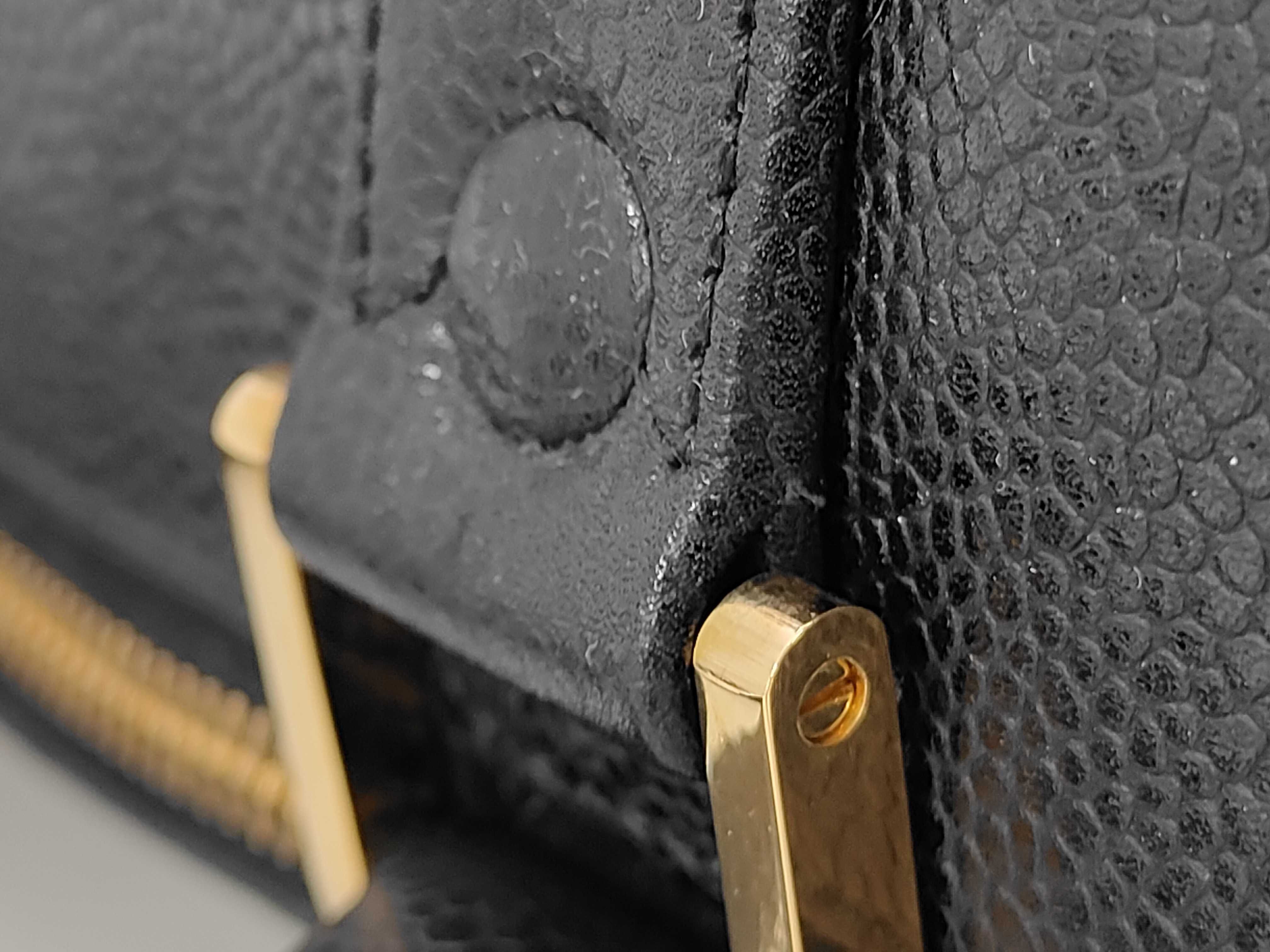 Coco Mark Boston Bag, Caviar Leather, Black, with seal, 3496408, includes guarantee, clochette, padlock, but the zipper pull is torn. — view 6