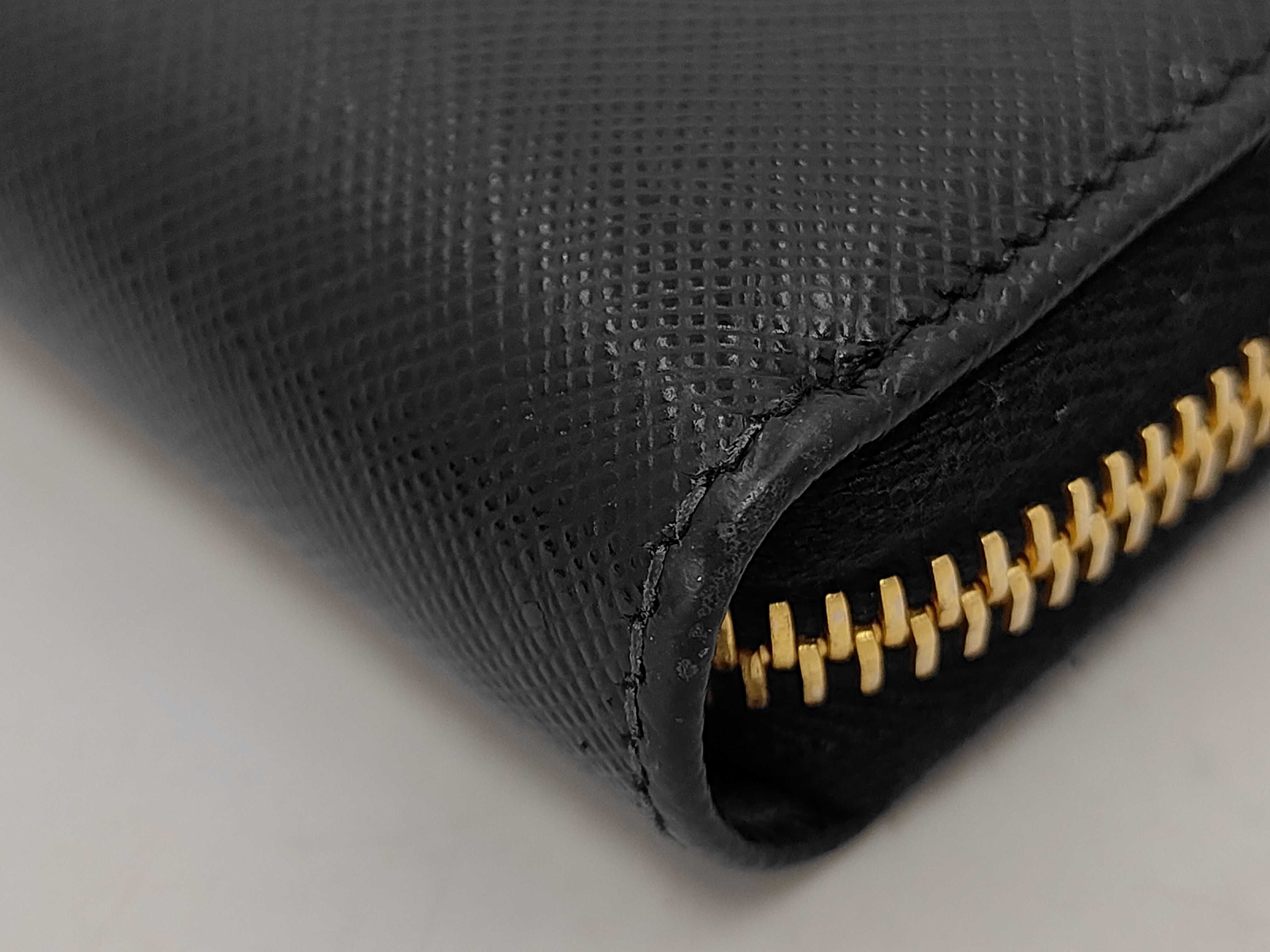 Long Wallet Round Saffiano Black Ribbon Wallet — view 3