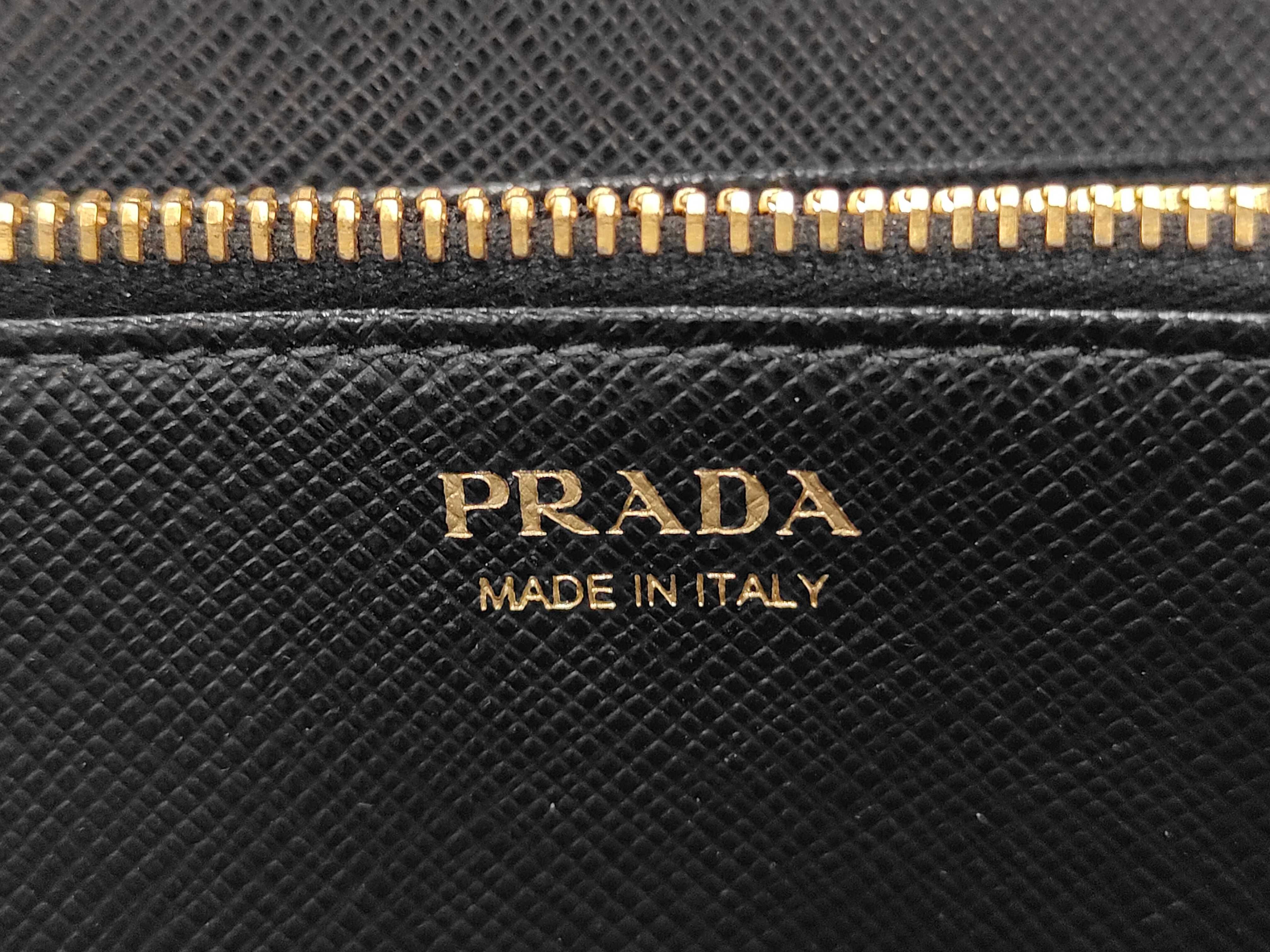 Long Wallet Round Saffiano Black Ribbon Wallet — view 9
