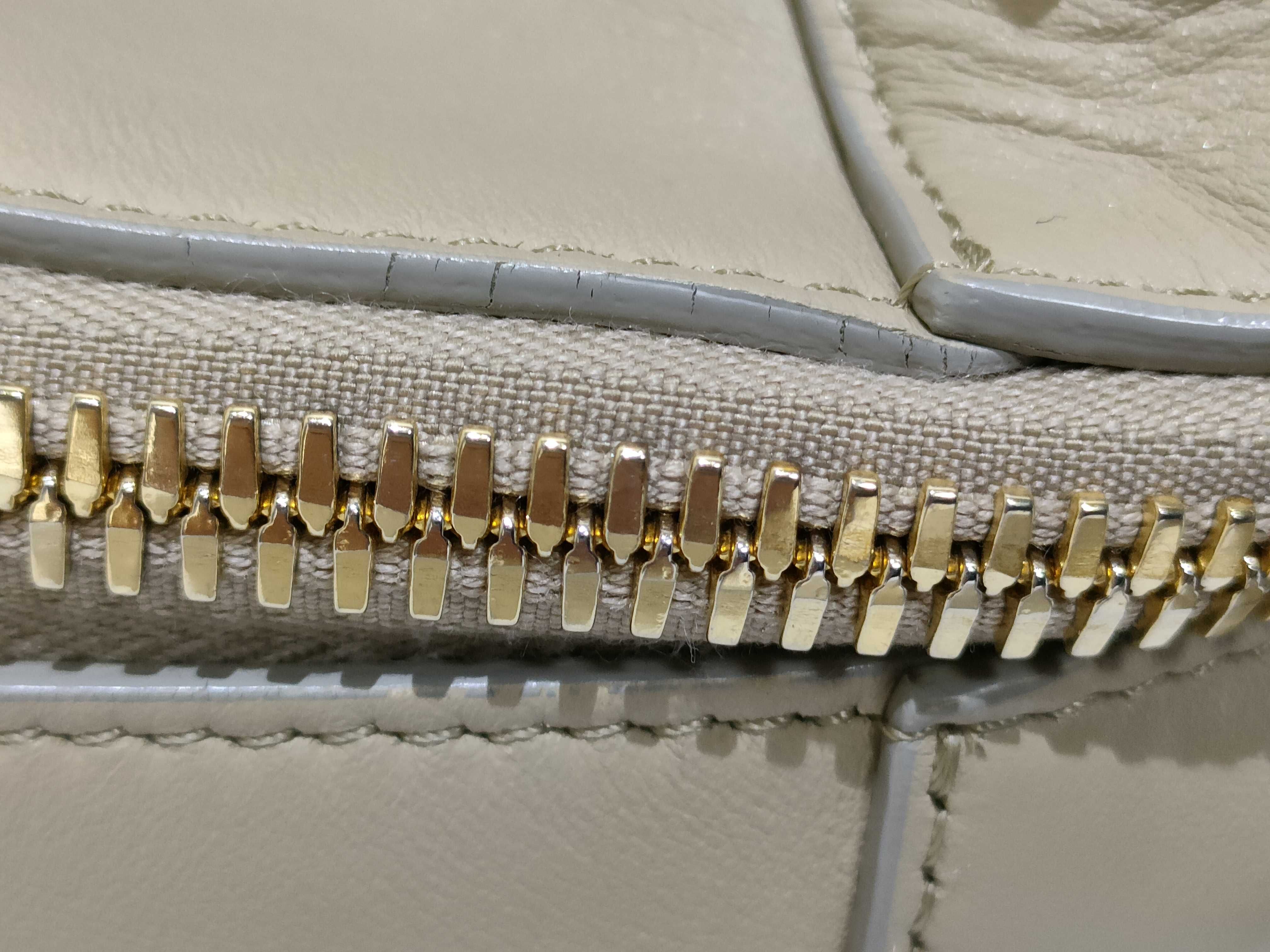 Antigona Lock Leather Tote Bag, Beige, with Padlock — view 8
