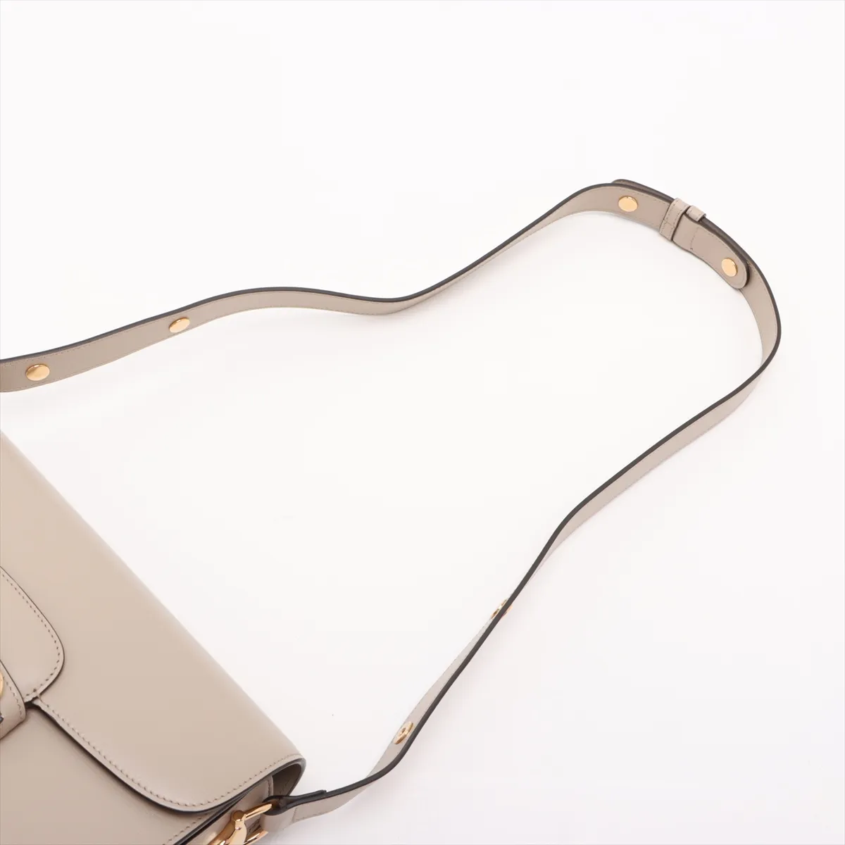 Horsebit 1955 Leather Shoulder Bag, Beige, 602204 — view 5