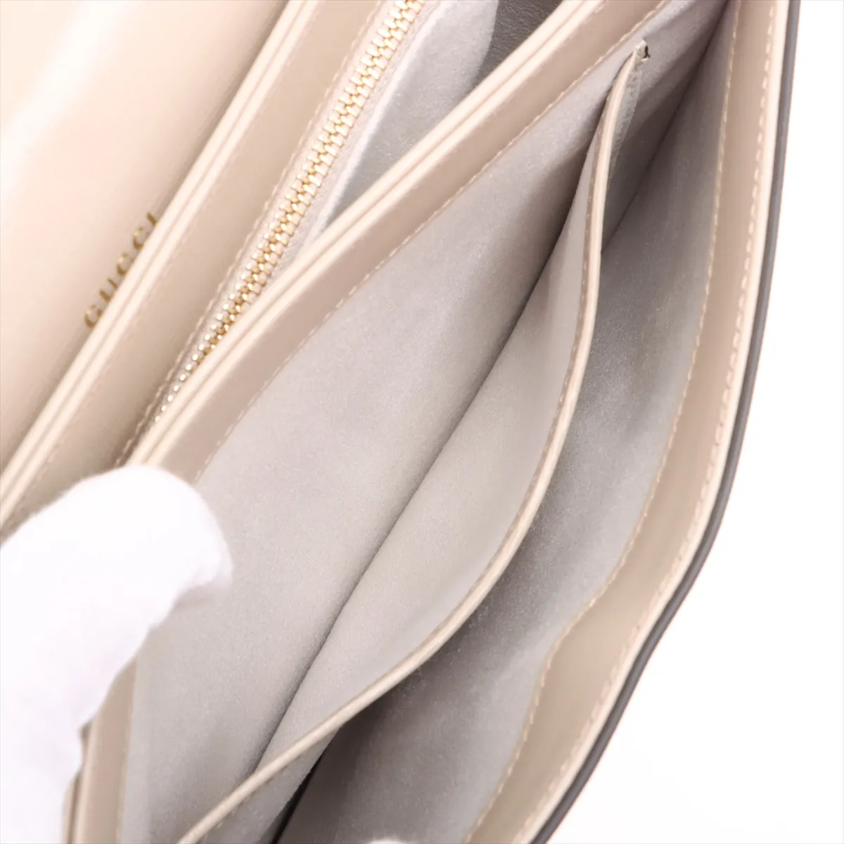 Horsebit 1955 Leather Shoulder Bag, Beige, 602204 — view 10