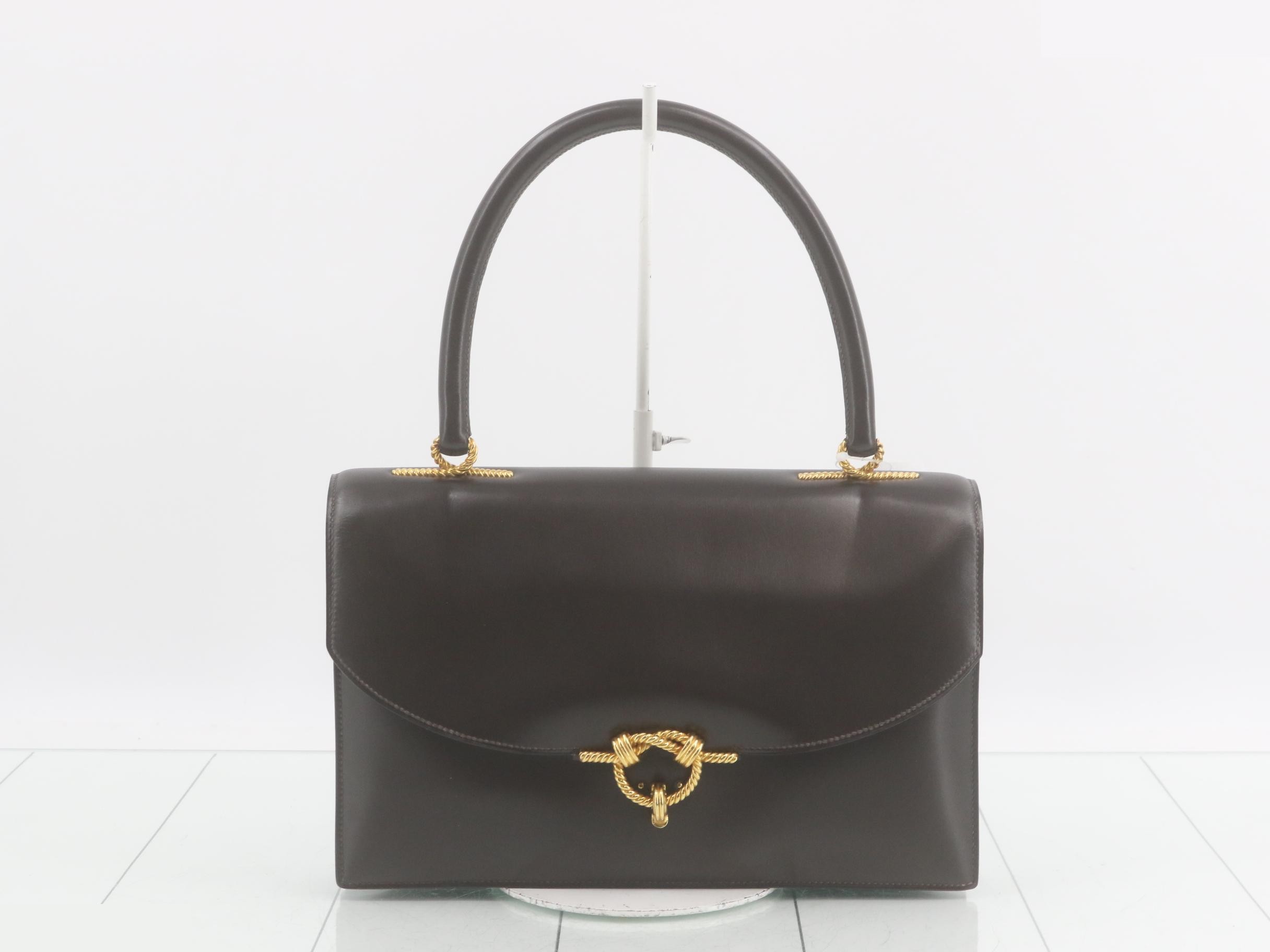 Cordurière Box Calf Dark Brown Gold Hardware C