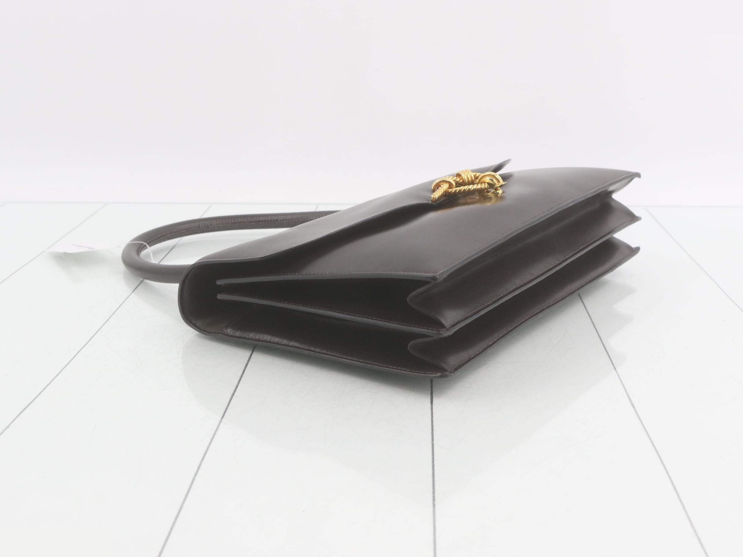 Cordurière Box Calf Dark Brown Gold Hardware C — view 5