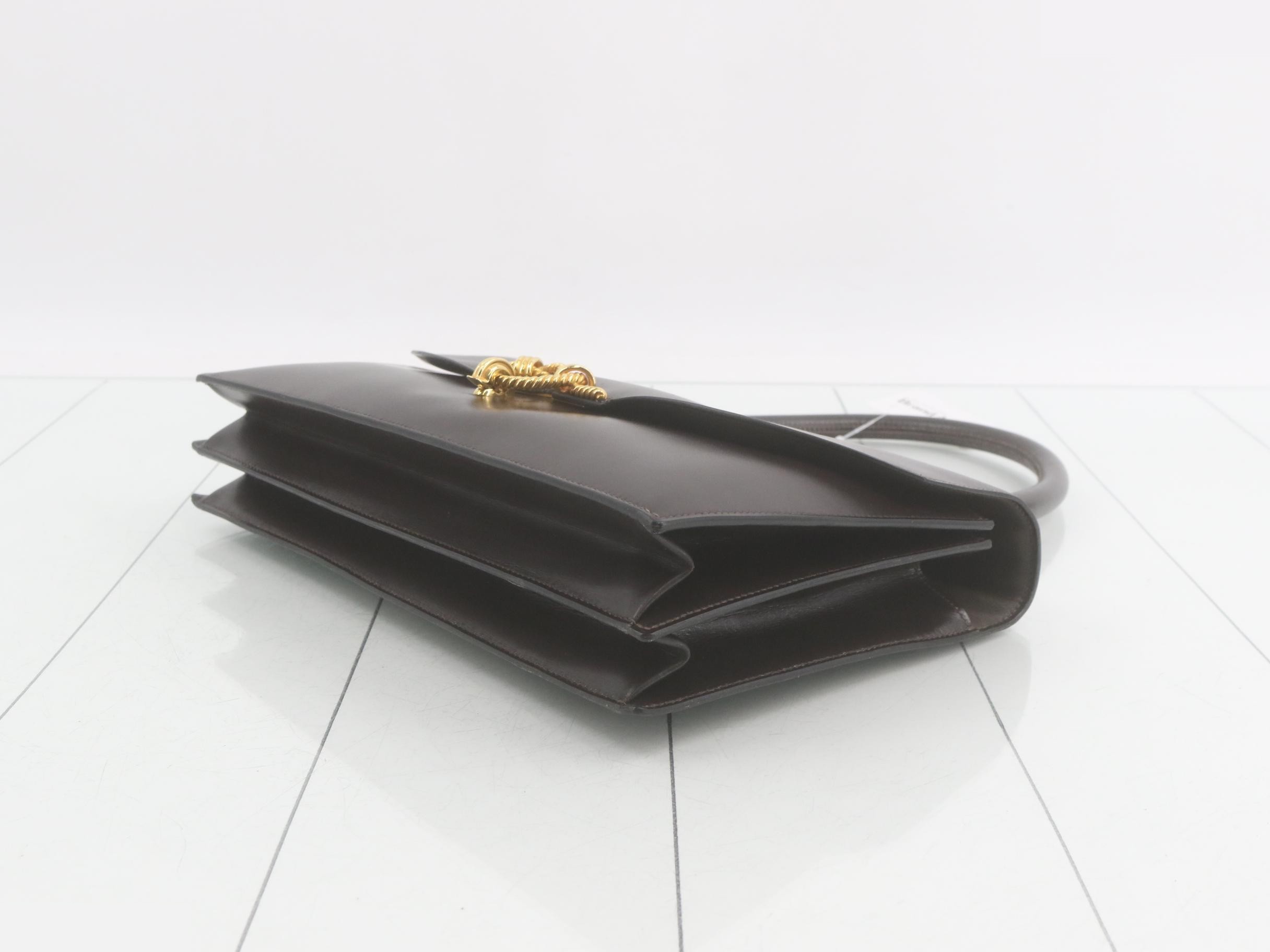 Cordurière Box Calf Dark Brown Gold Hardware C — view 6