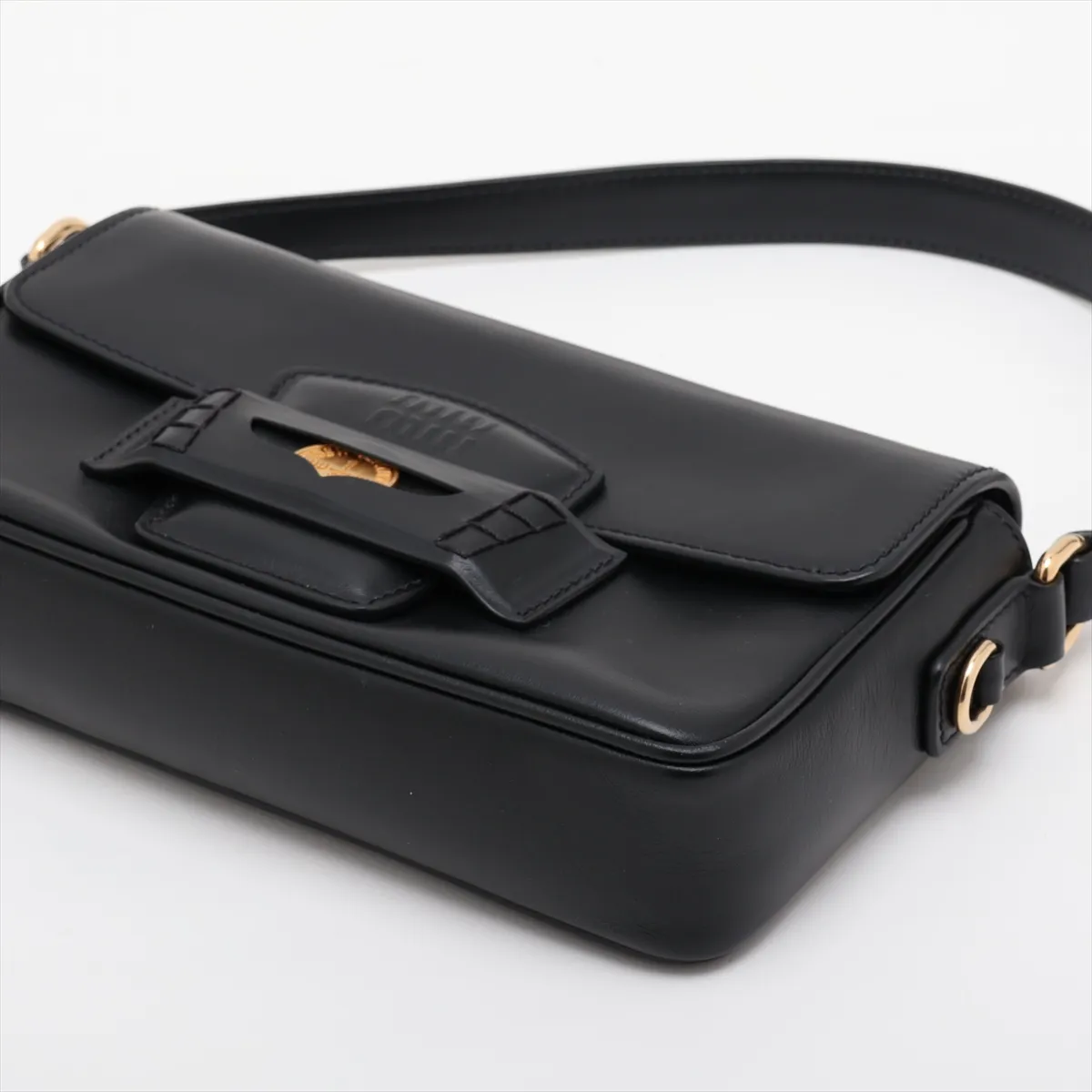Penny 5BD270 Leather 2-Way Shoulder Bag, Black — view 3