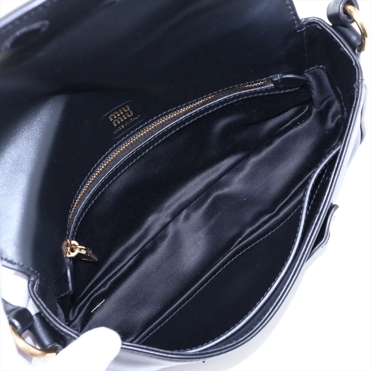 Penny 5BD270 Leather 2-Way Shoulder Bag, Black — view 8