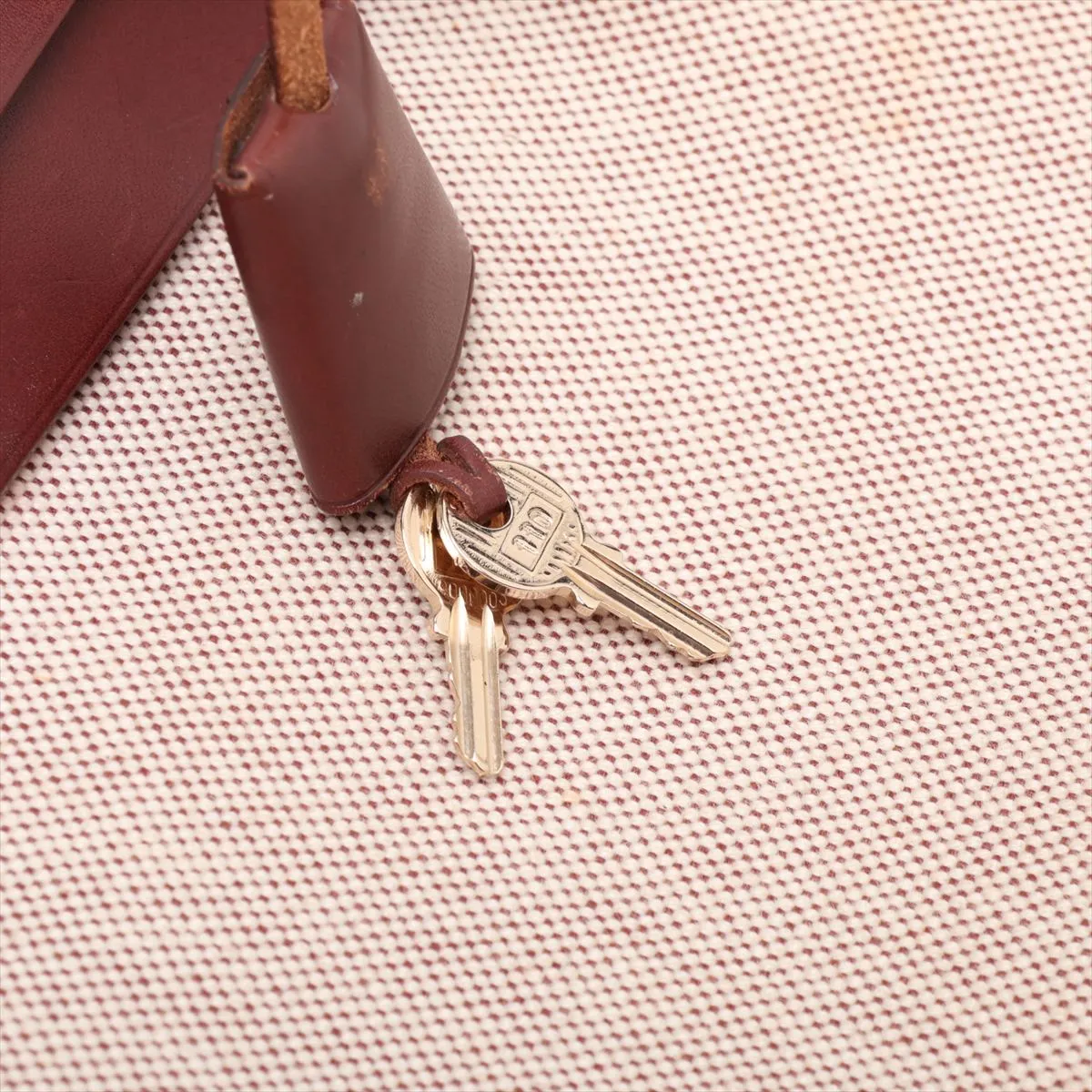 Herbag PM Toile H x Vache Hunter Beige x Brown Gold Hardware E: 2001 — view 11