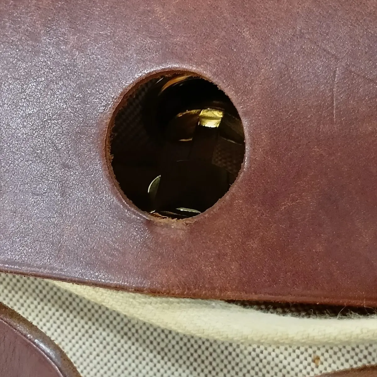 Herbag PM Toile H x Vache Hunter Beige x Brown Gold Hardware E: 2001 — view 15